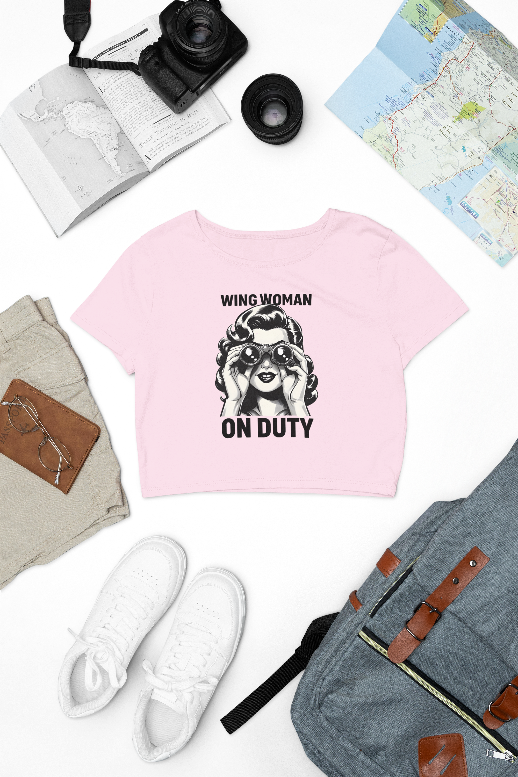 Baby Tee, Empowering Wing Woman on Duty Shirt, Women's Graphic Tee, Feminist Tee, Girl Power Gift, Strong Female Shirt product thumbnail image Baby Tee, Empowering Wing Woman on Duty Shirt, Women's Graphic Tee, Feminist Tee, Girl Power Gift, Strong Female Shirt product thumbnail image