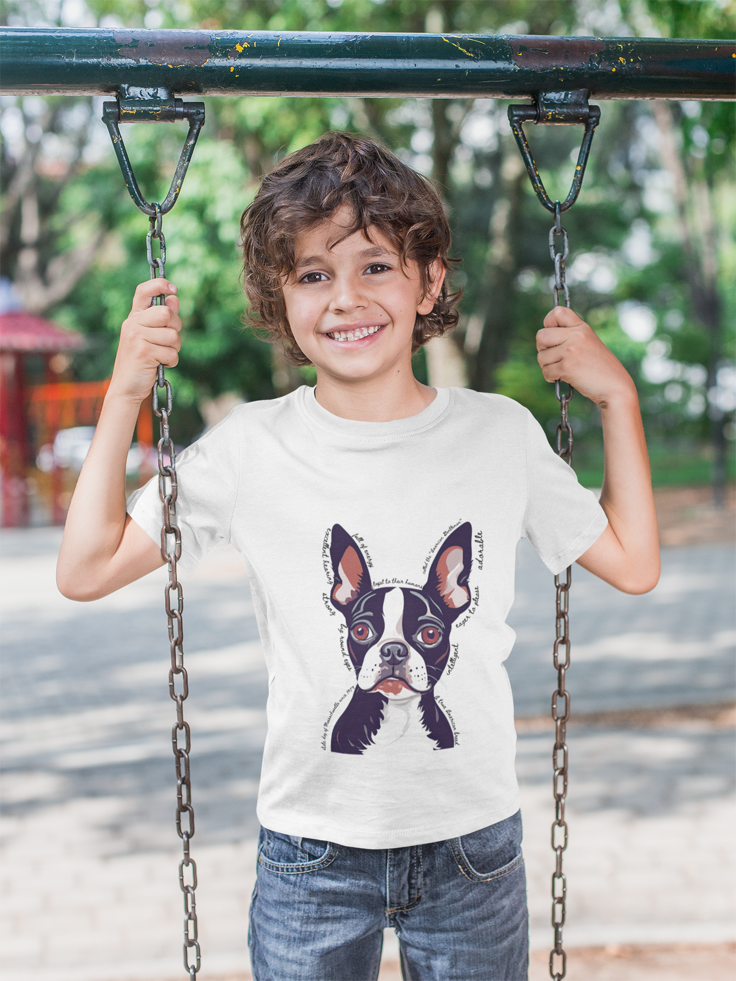 Boston Terrier Fun Facts Kids' Tee product thumbnail image