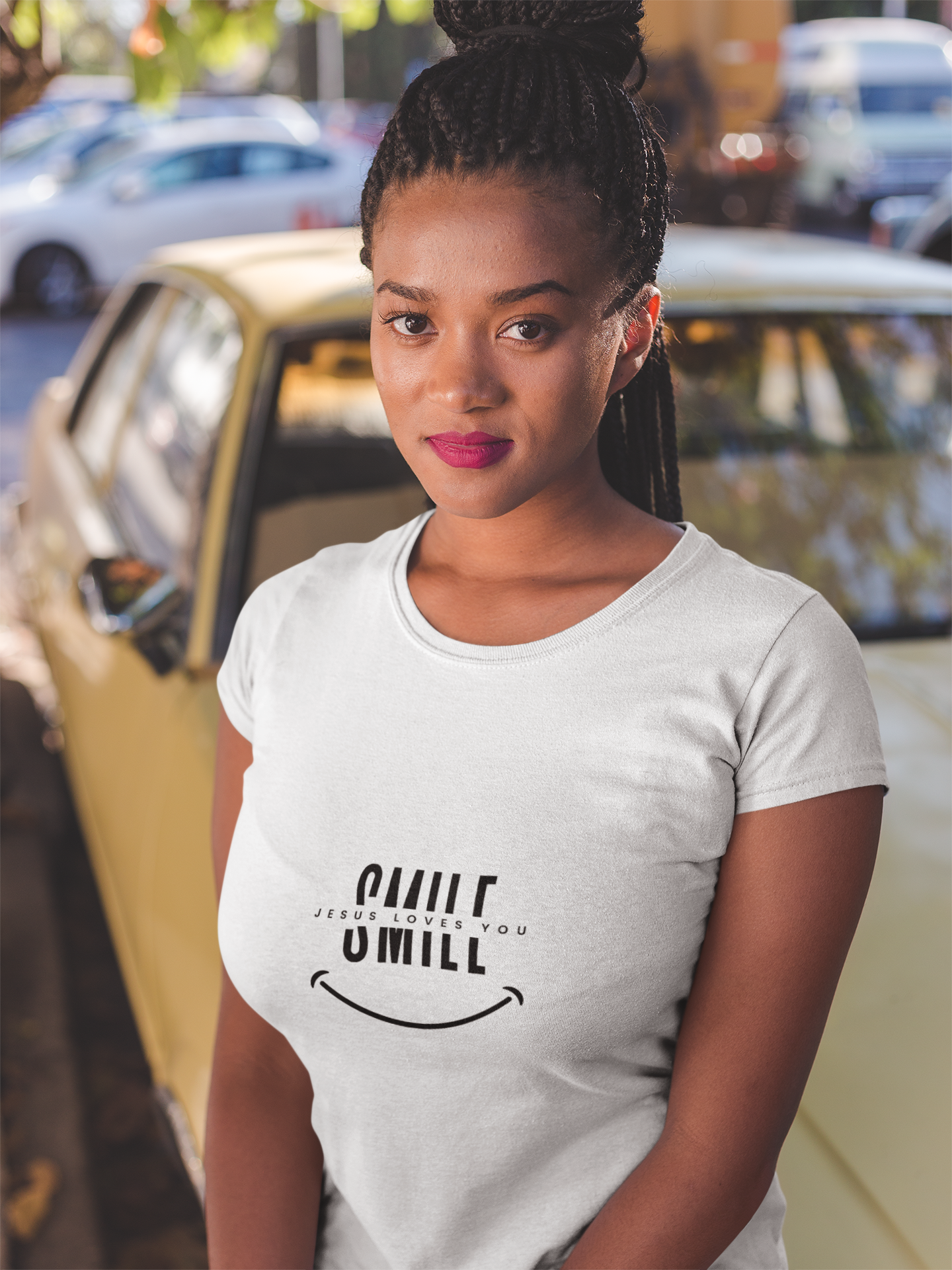 Smile Jesus Loves You (Woman's soft style Tee) Smile Jesus Loves You (Woman's soft style Tee)