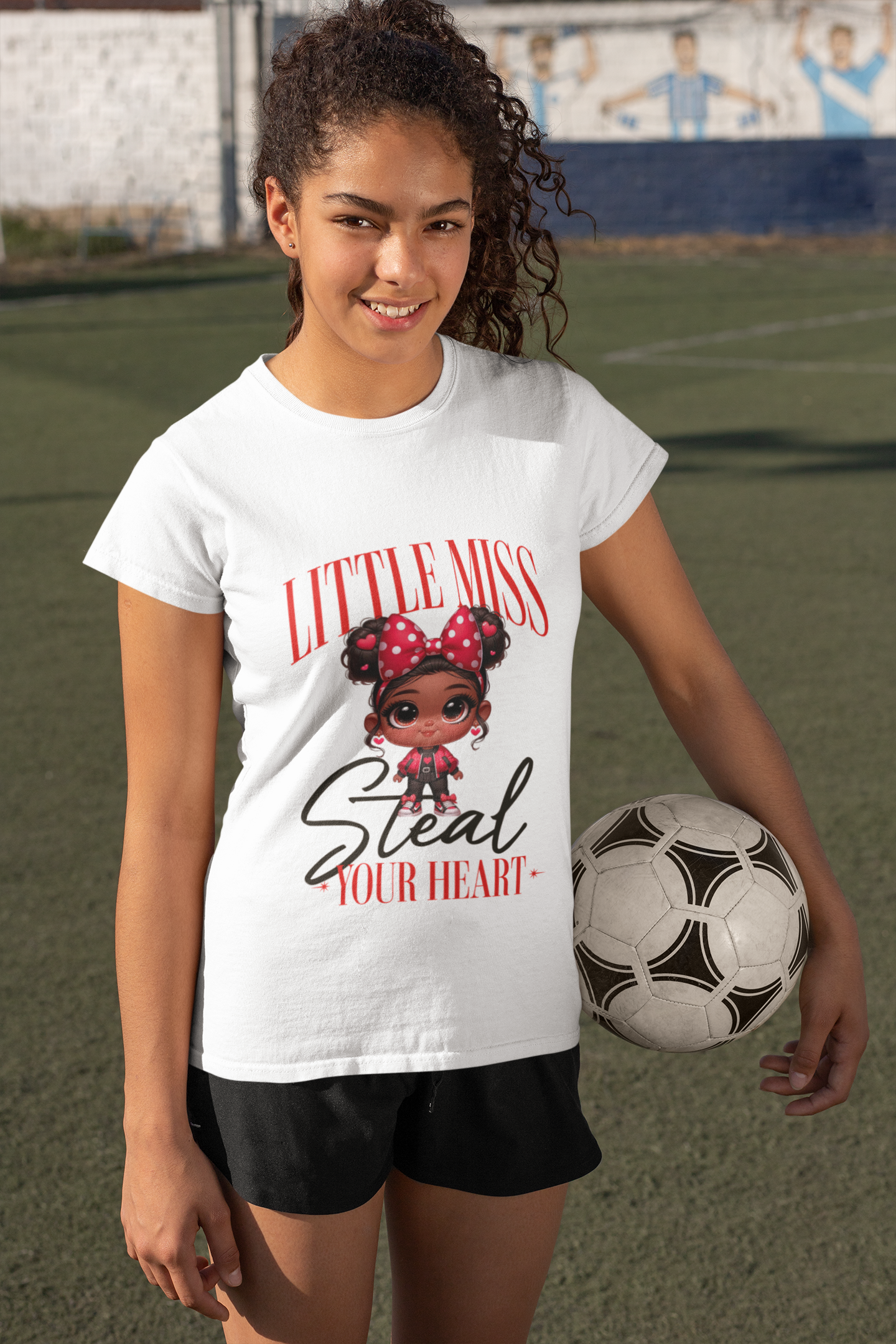 Kids Tee Little Miss Steal Your Heart - Girls
