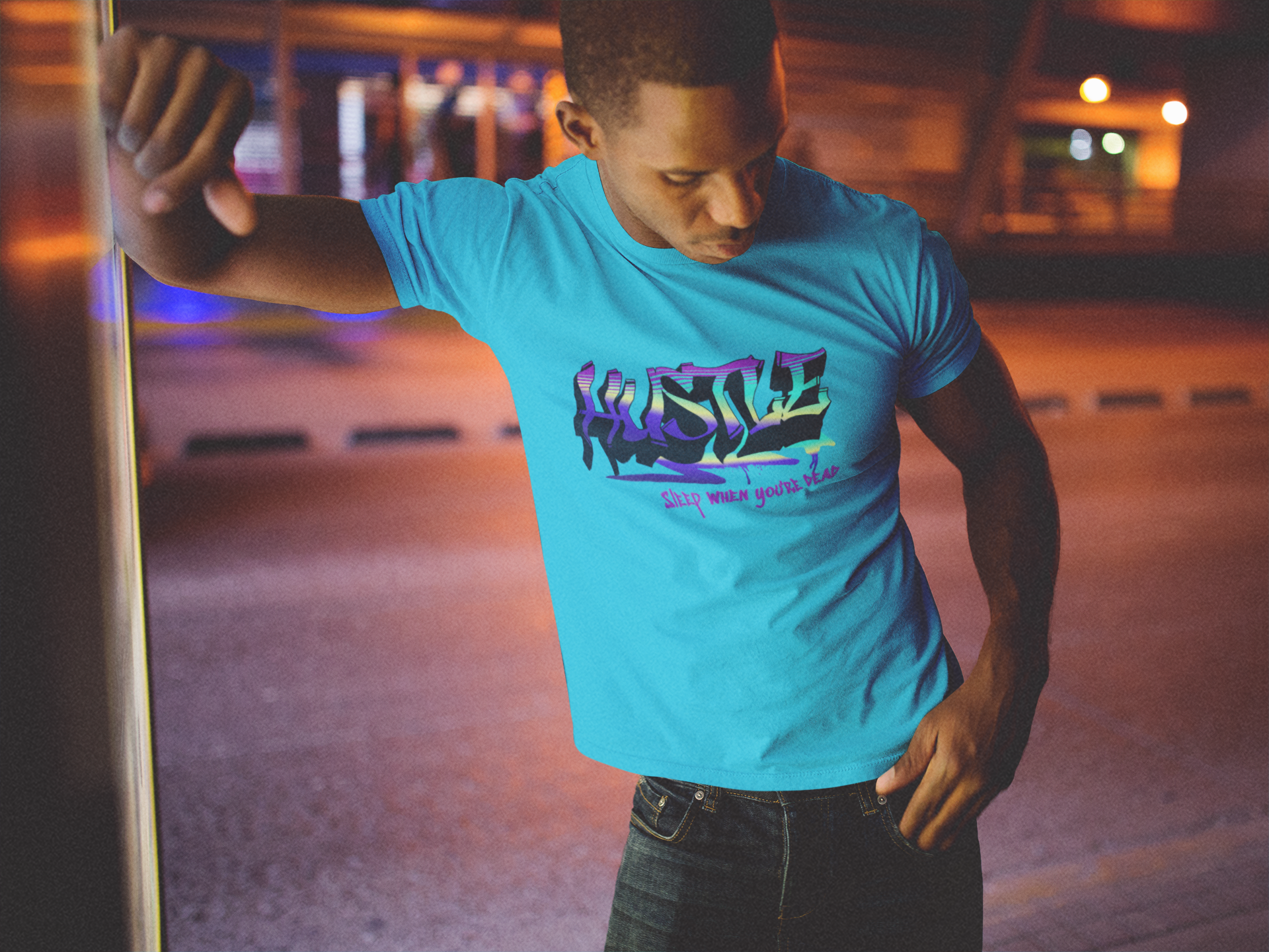Hustle Hard - Vibrant Graffiti Design, Graffiti-Inspired Art, Motivational Merchandise, Entrepreneur Lifestyle Apparel, Unisex Motivational Gift product thumbnail image