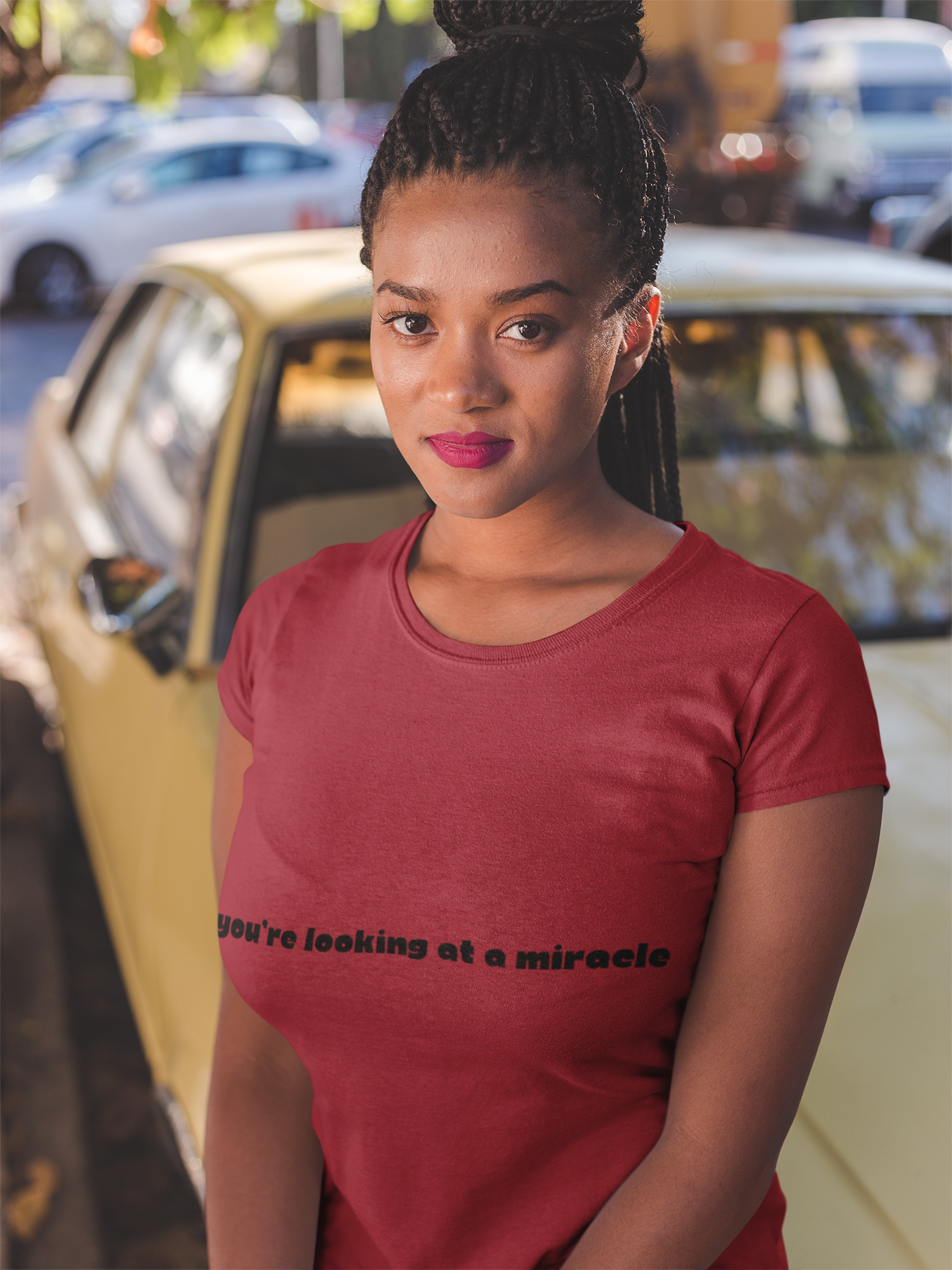 You're Looking at A Miracle Unisex T-shirt product thumbnail image You're Looking at A Miracle Unisex T-shirt product thumbnail image