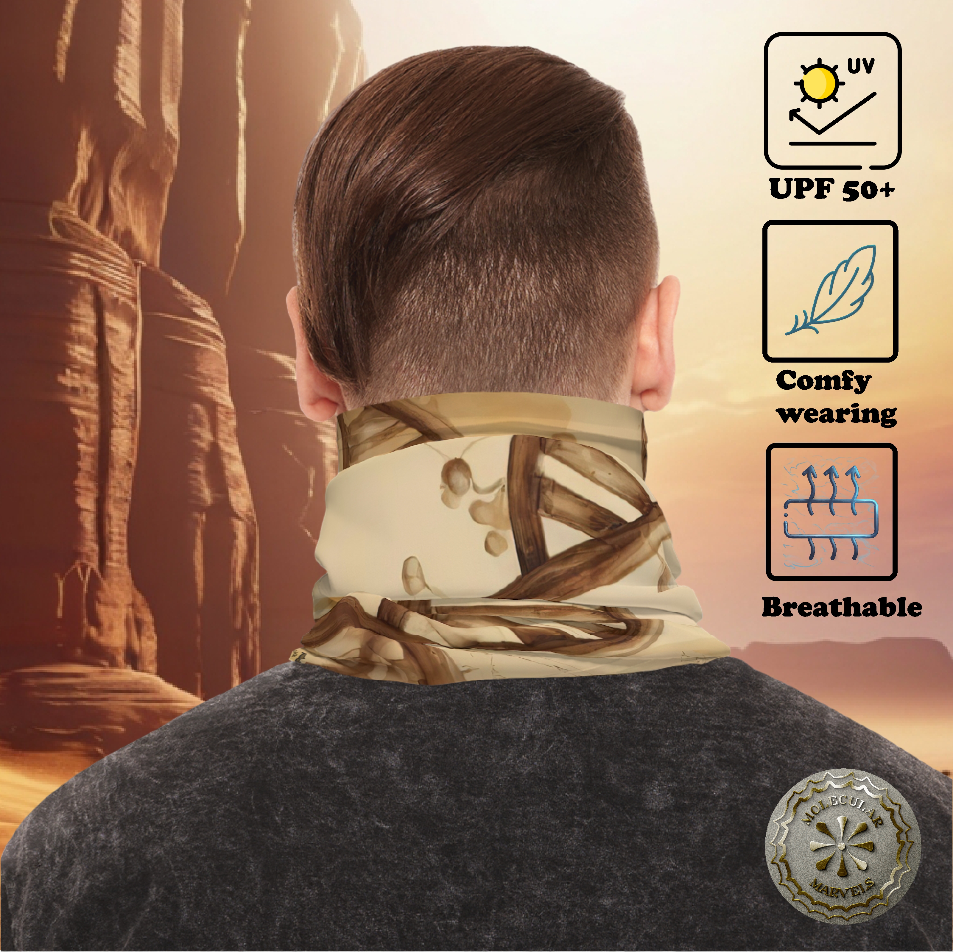UPF 50+ DNA Renaissance style Lightweight Neck Gaiter- Biotechnology Gift- molecular biology style- science design - science vibes - biology product thumbnail image UPF 50+ DNA Renaissance style Lightweight Neck Gaiter- Biotechnology Gift- molecular biology style- science design - science vibes - biology product thumbnail image