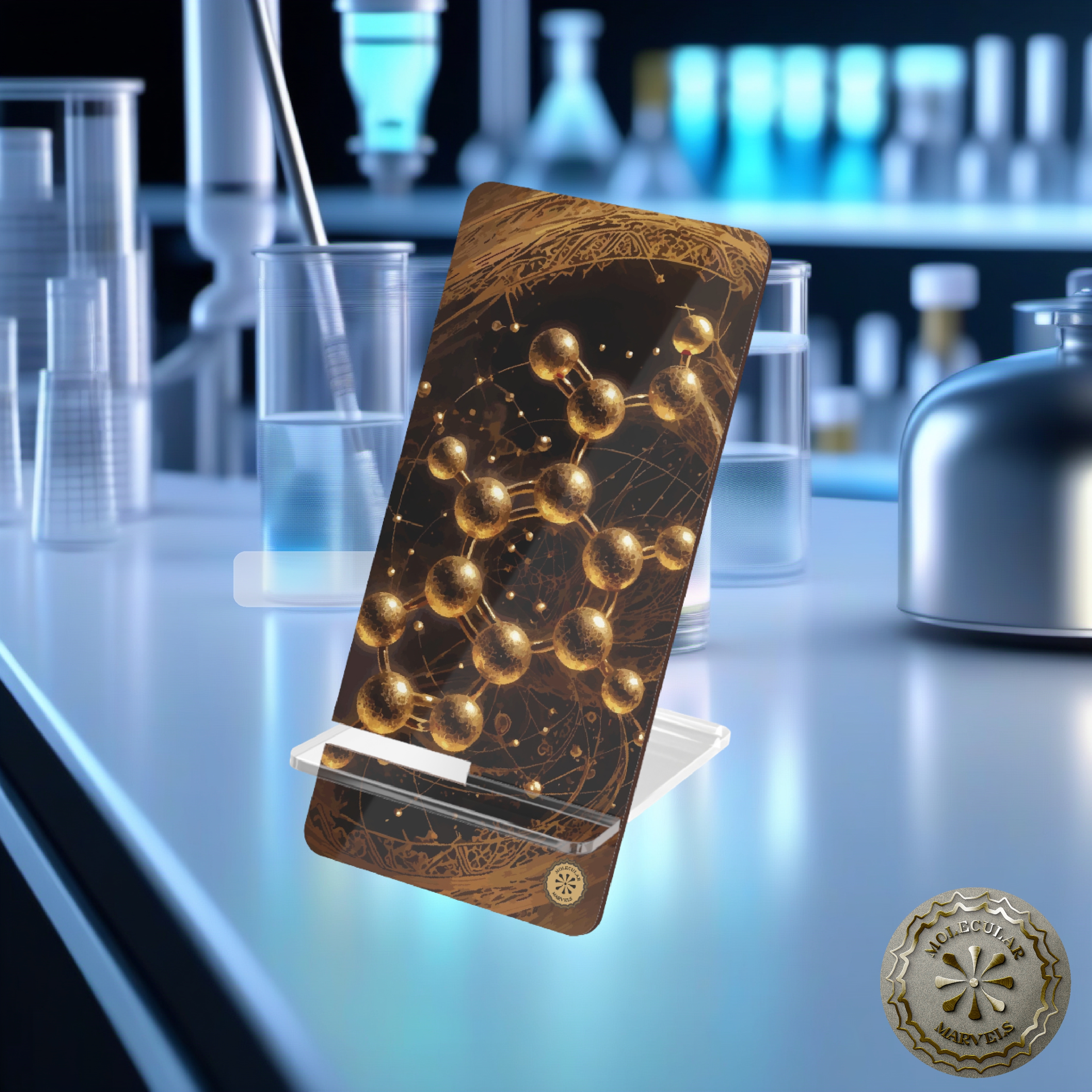 Molecule Ring Mobile Display Stand for Smartphones, chemistry display, chemist gift, chemistry gift, chemist style Molecule Ring Mobile Display Stand for Smartphones, chemistry display, chemist gift, chemistry gift, chemist style
