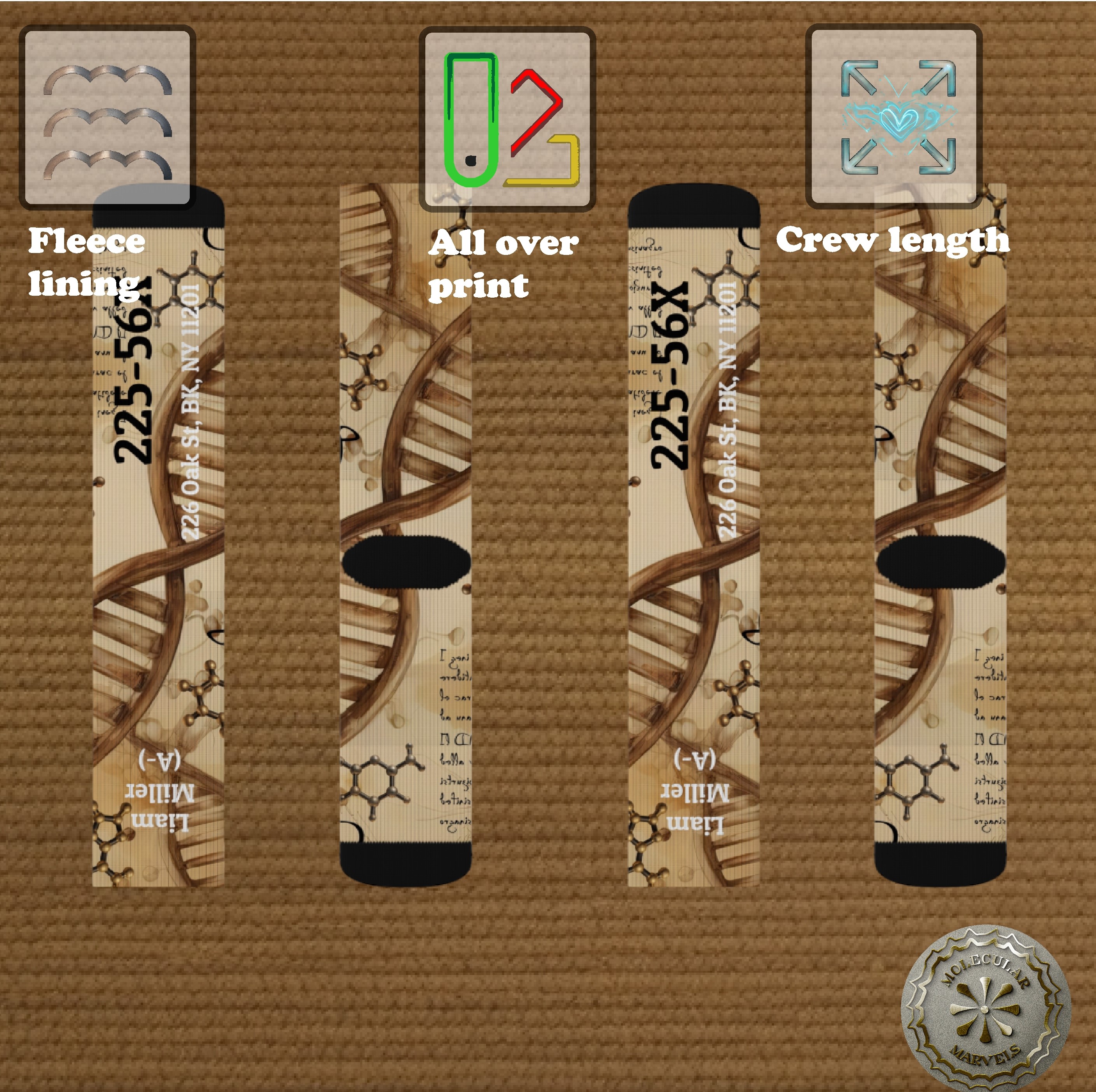Personalized Safety socks C for emergencies with important information, Sublimation Socks, children safety, emergency, blood type, allergies product thumbnail image Personalized Safety socks C for emergencies with important information, Sublimation Socks, children safety, emergency, blood type, allergies product thumbnail image