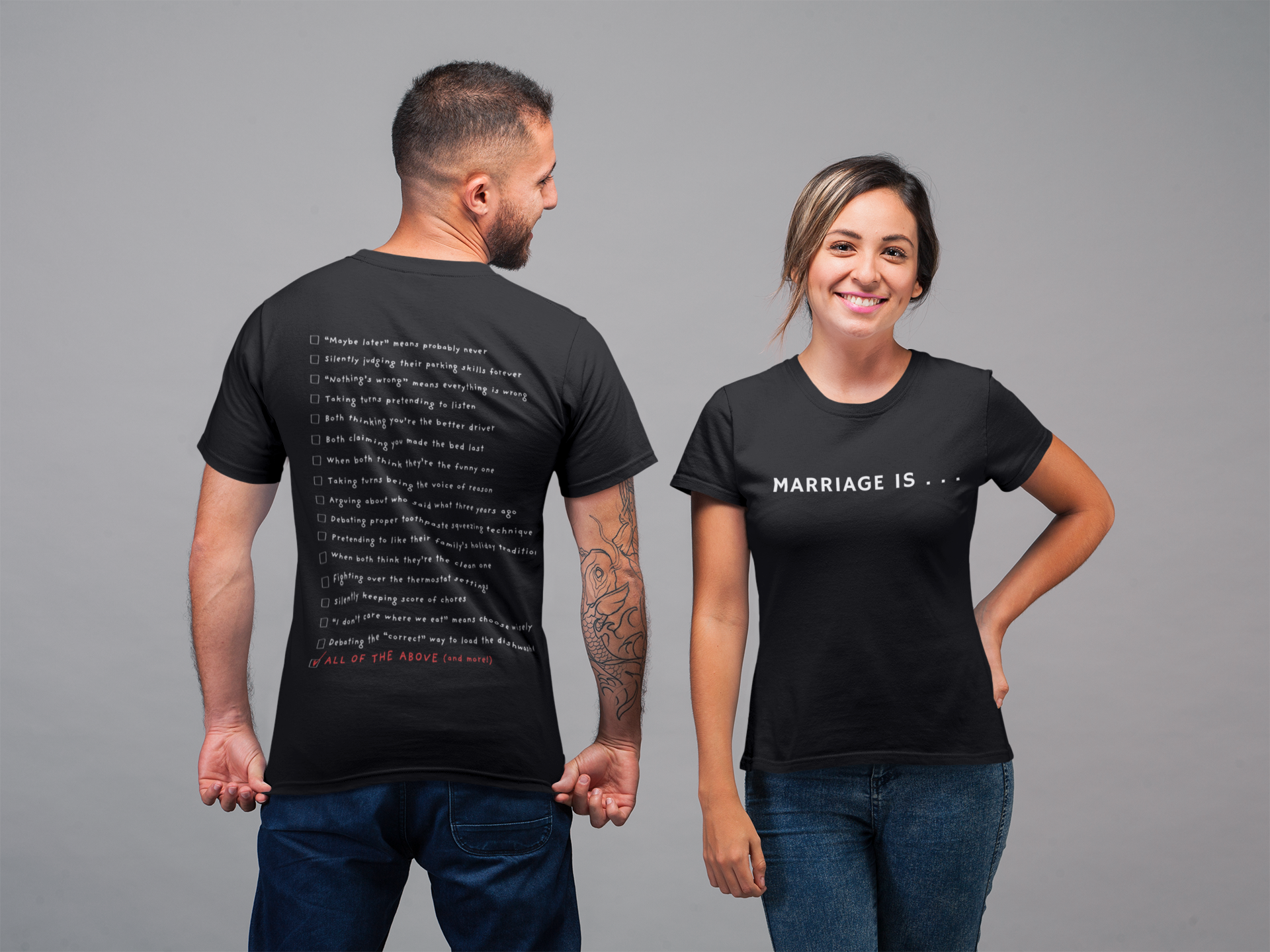 Marriage Checklist Unisex T-Shirt, Relationship Goals Tee, Funny Partner Appreciation Shirt, Marriage Humor Top, Wedding Anniversary Gift product thumbnail image Marriage Checklist Unisex T-Shirt, Relationship Goals Tee, Funny Partner Appreciation Shirt, Marriage Humor Top, Wedding Anniversary Gift product thumbnail image