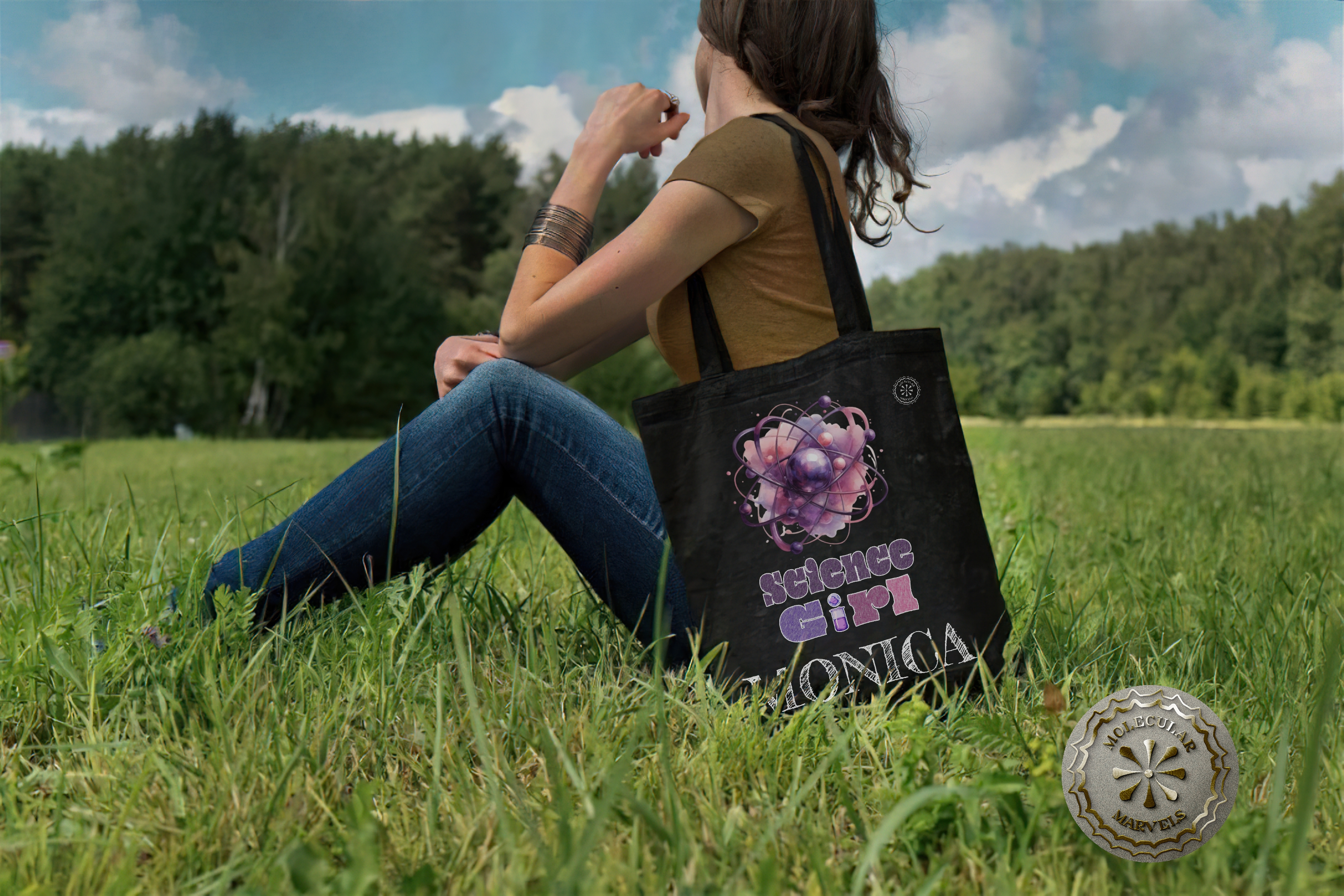 Science girl Personalized Canvas Tote Bag, Scientist Tote Bag, Birthday gift for her, for daughter, women in science product thumbnail image Science girl Personalized Canvas Tote Bag, Scientist Tote Bag, Birthday gift for her, for daughter, women in science product thumbnail image