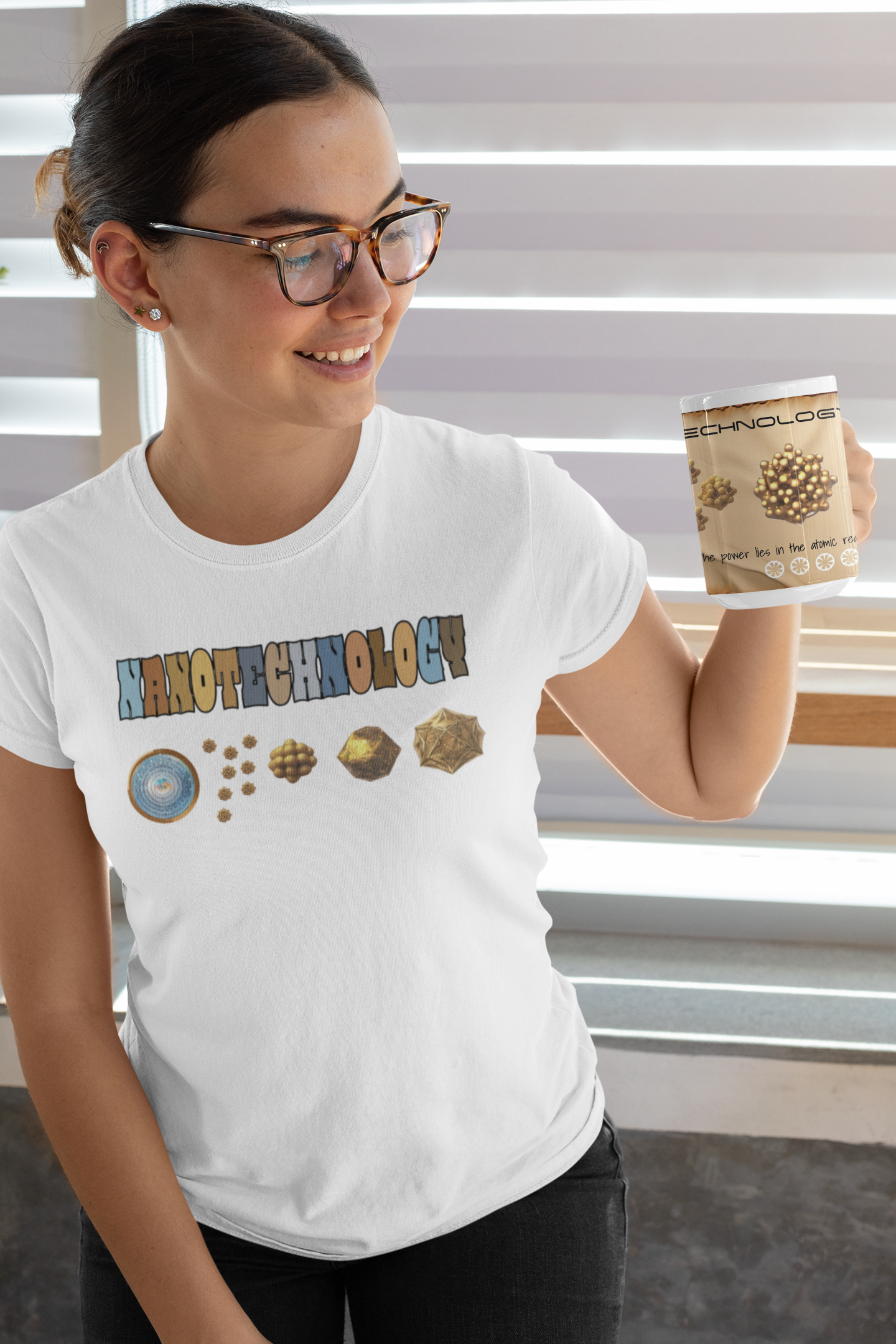 NanoScience Ceramic Mug - Nanotechnology Science Lover Gift - 15oz Mug- Nanoparticles product thumbnail image