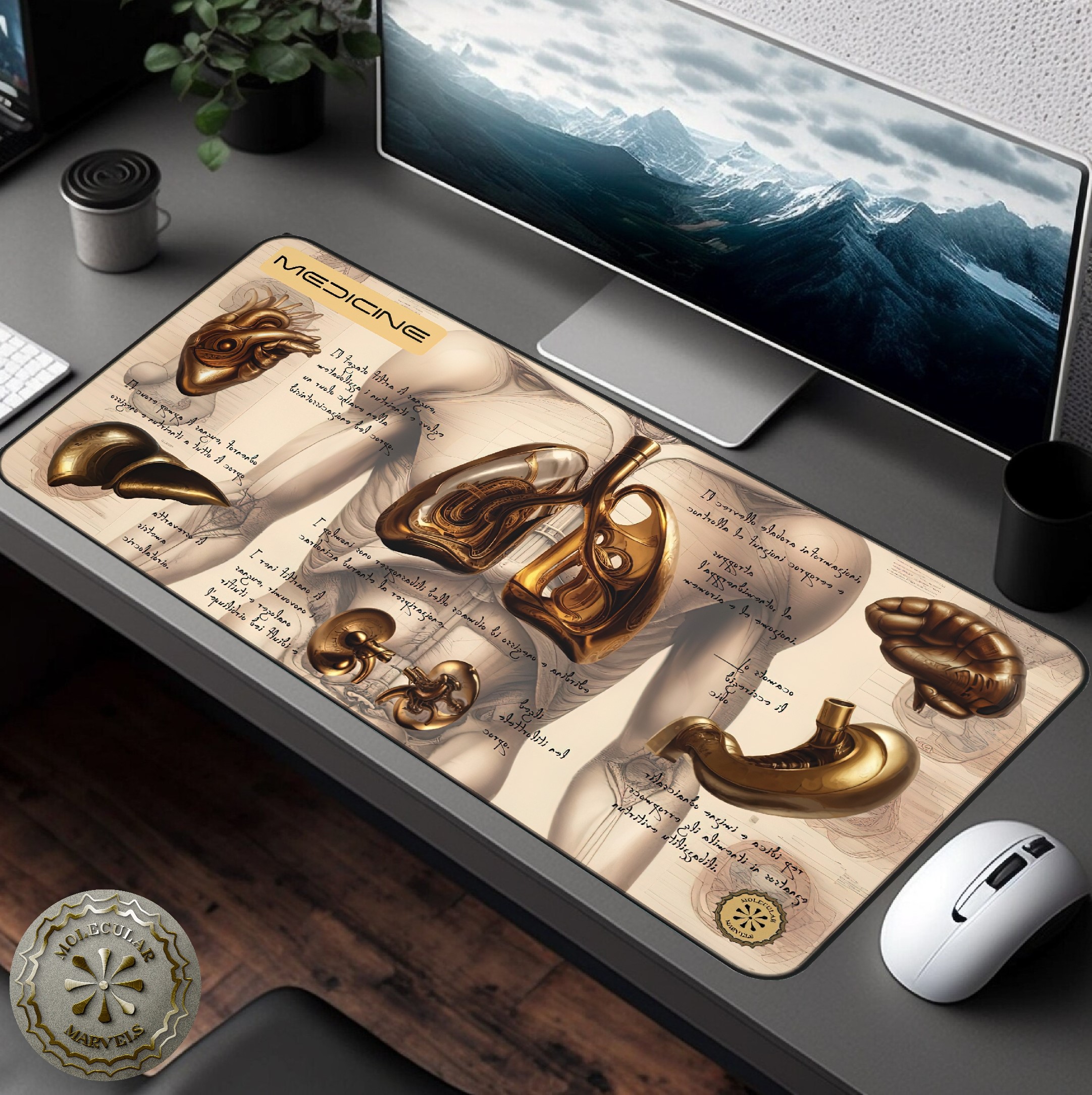 Medicine Desk Mat, Science Lover Gift - Medical desk- Physician - Docotr style- Medicine gift -Medical desk mat -Medical style product thumbnail image Medicine Desk Mat, Science Lover Gift - Medical desk- Physician - Docotr style- Medicine gift -Medical desk mat -Medical style product thumbnail image