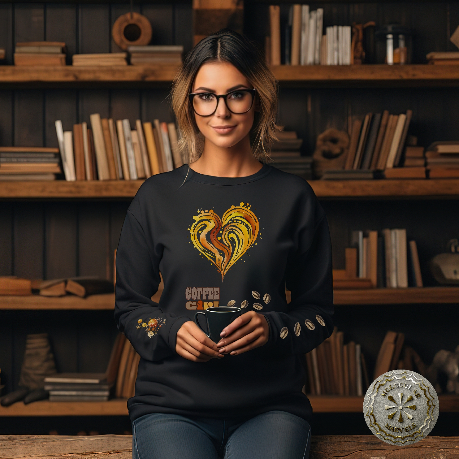 Coffee Girl Crewneck Sweatshirt Caffeine lover, coffee lover, coffee style, gift for girls, gift for her Coffee Girl Crewneck Sweatshirt Caffeine lover, coffee lover, coffee style, gift for girls, gift for her