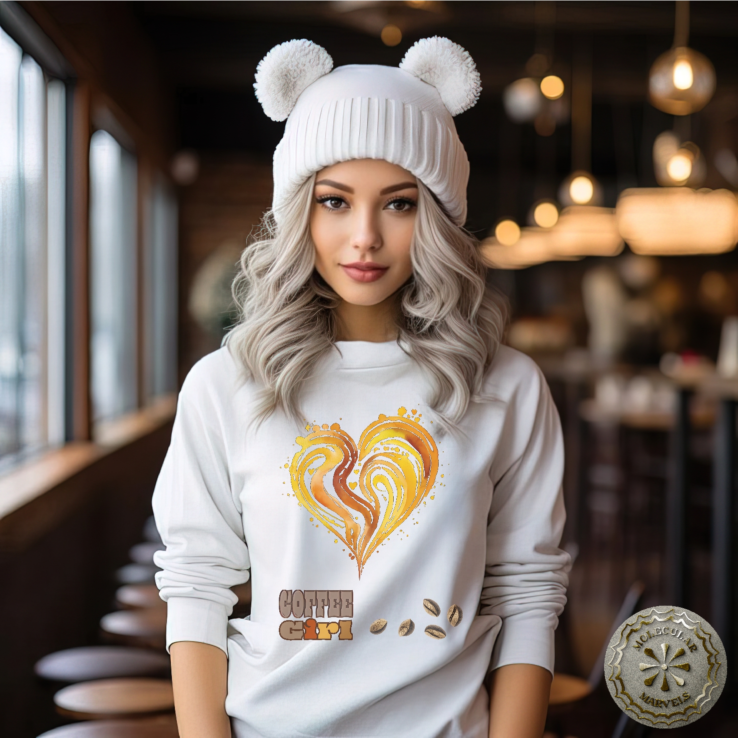 Coffee Girl Crewneck Sweatshirt Caffeine lover, coffee lover, coffee style, gift for girls, gift for her product thumbnail image Coffee Girl Crewneck Sweatshirt Caffeine lover, coffee lover, coffee style, gift for girls, gift for her product thumbnail image