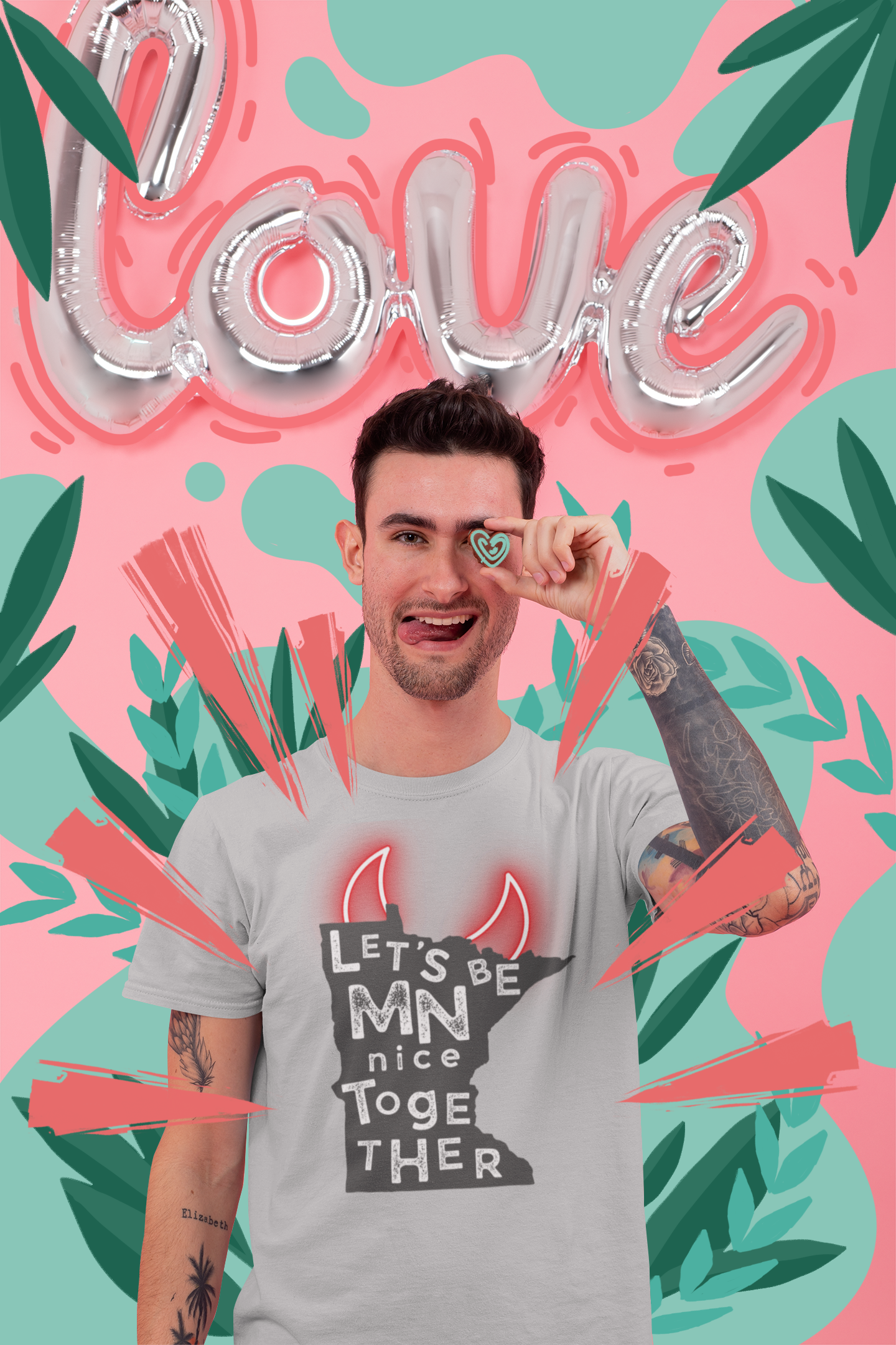 Minnesota Nice Devil Horns Unisex T-Shirt, MN State Pride Tee, Funny Graphic Shirt, Soft Cotton Casual Top, Minimalistic MN Design product thumbnail image Minnesota Nice Devil Horns Unisex T-Shirt, MN State Pride Tee, Funny Graphic Shirt, Soft Cotton Casual Top, Minimalistic MN Design product thumbnail image