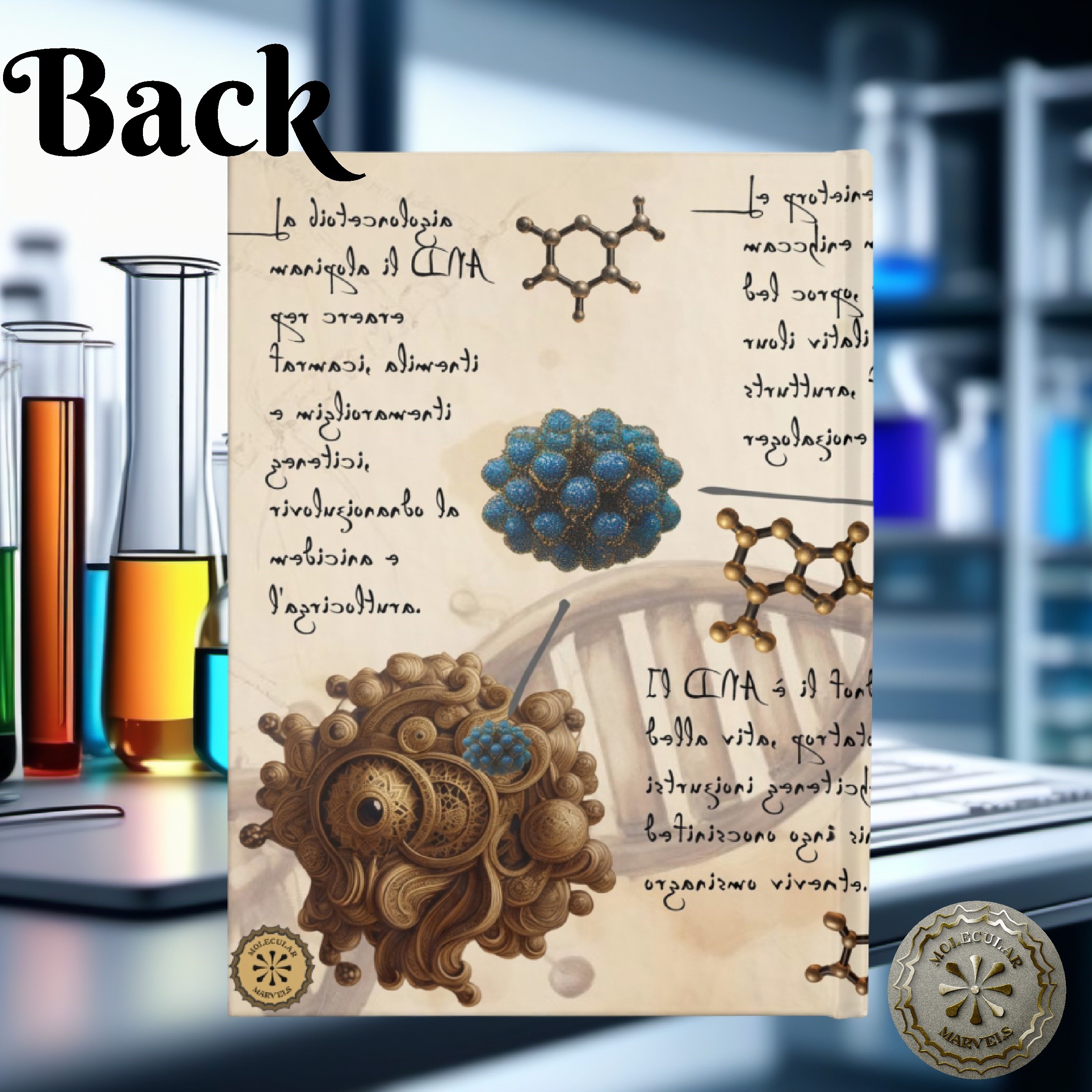 DNA Journal - Ruled Line- molecular biology gifts- nucleic acid journal- double helix DNA -scientific gift- science day -science style product thumbnail image DNA Journal - Ruled Line- molecular biology gifts- nucleic acid journal- double helix DNA -scientific gift- science day -science style product thumbnail image