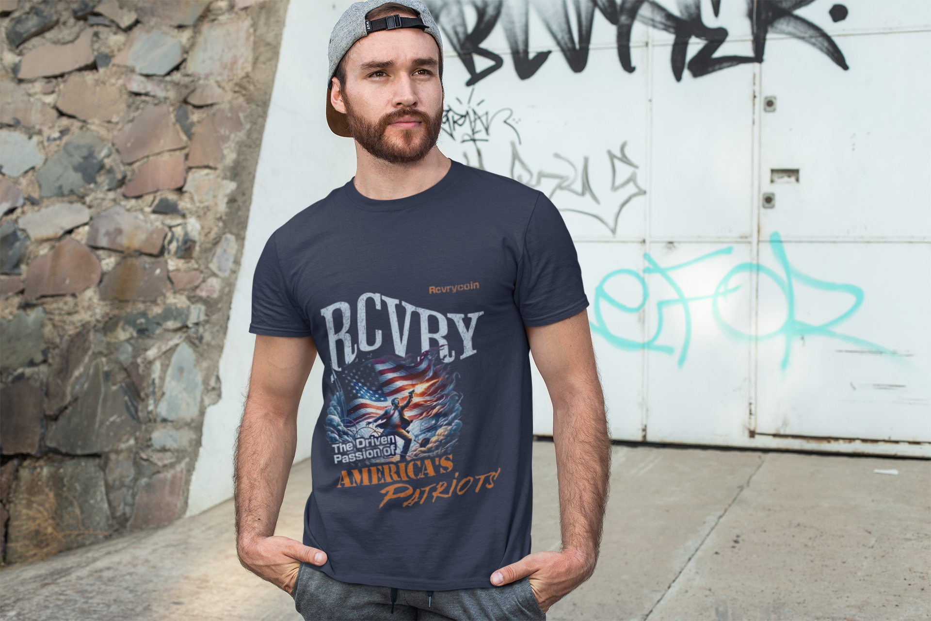 RCVRY Patriotic Crypto T-Shirt product thumbnail image