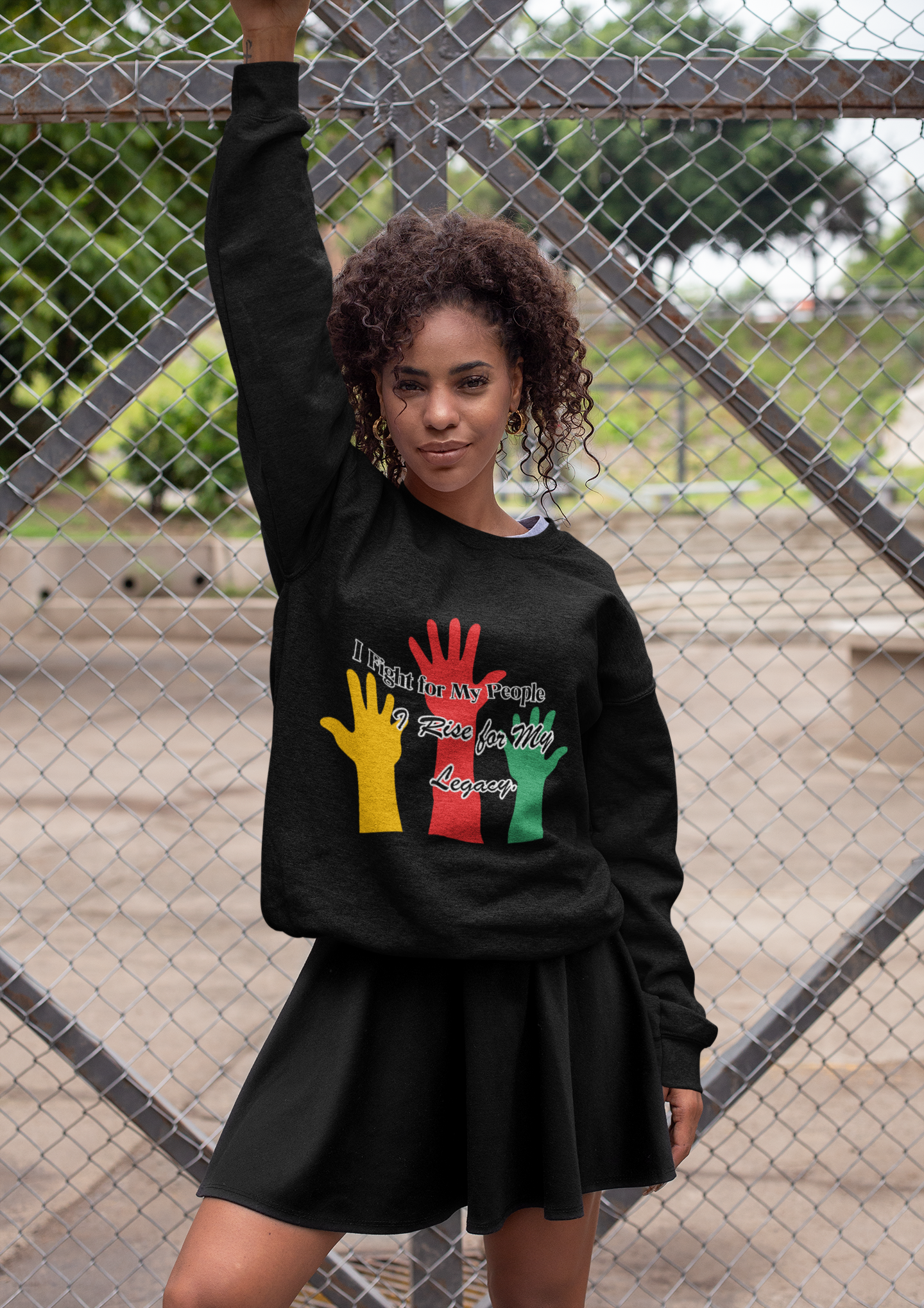 Legacy Pride Crewneck Sweatshirt - I Fight for My People product thumbnail image Legacy Pride Crewneck Sweatshirt - I Fight for My People product thumbnail image