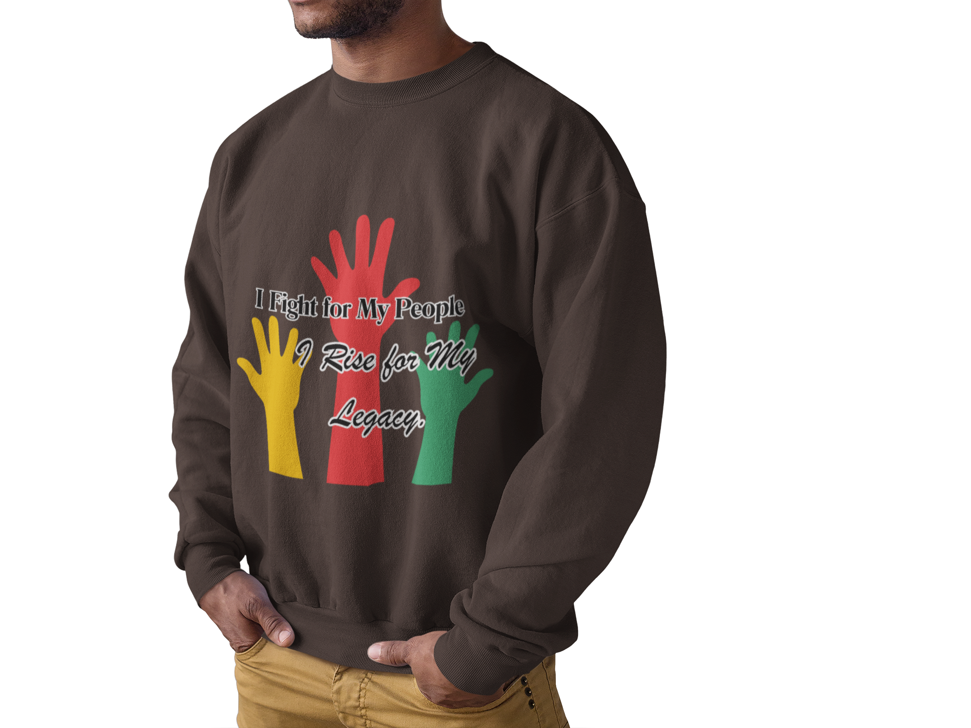 Legacy Pride Crewneck Sweatshirt - I Fight for My People product thumbnail image Legacy Pride Crewneck Sweatshirt - I Fight for My People product thumbnail image