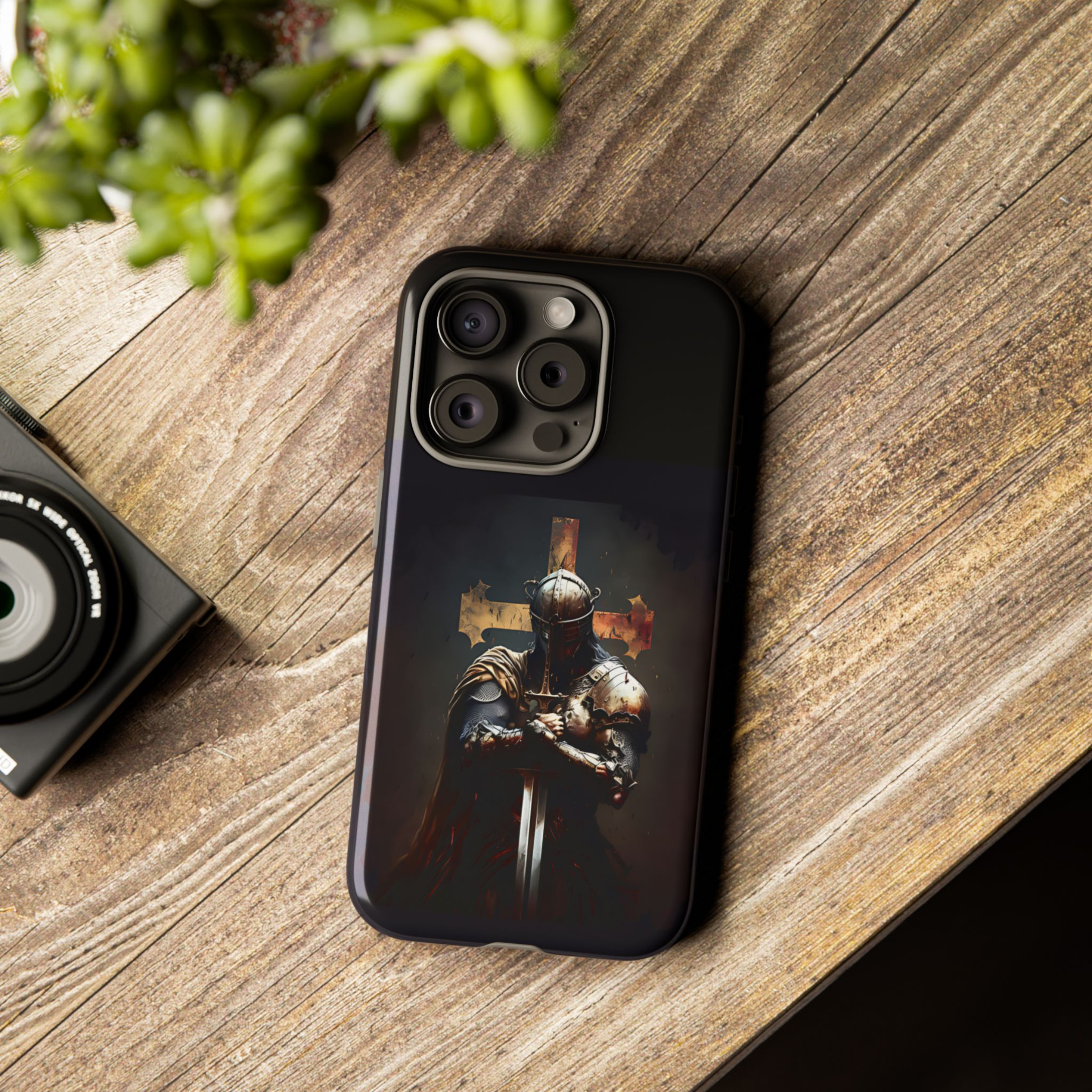 Templar Warrior in Meditation Phone Case