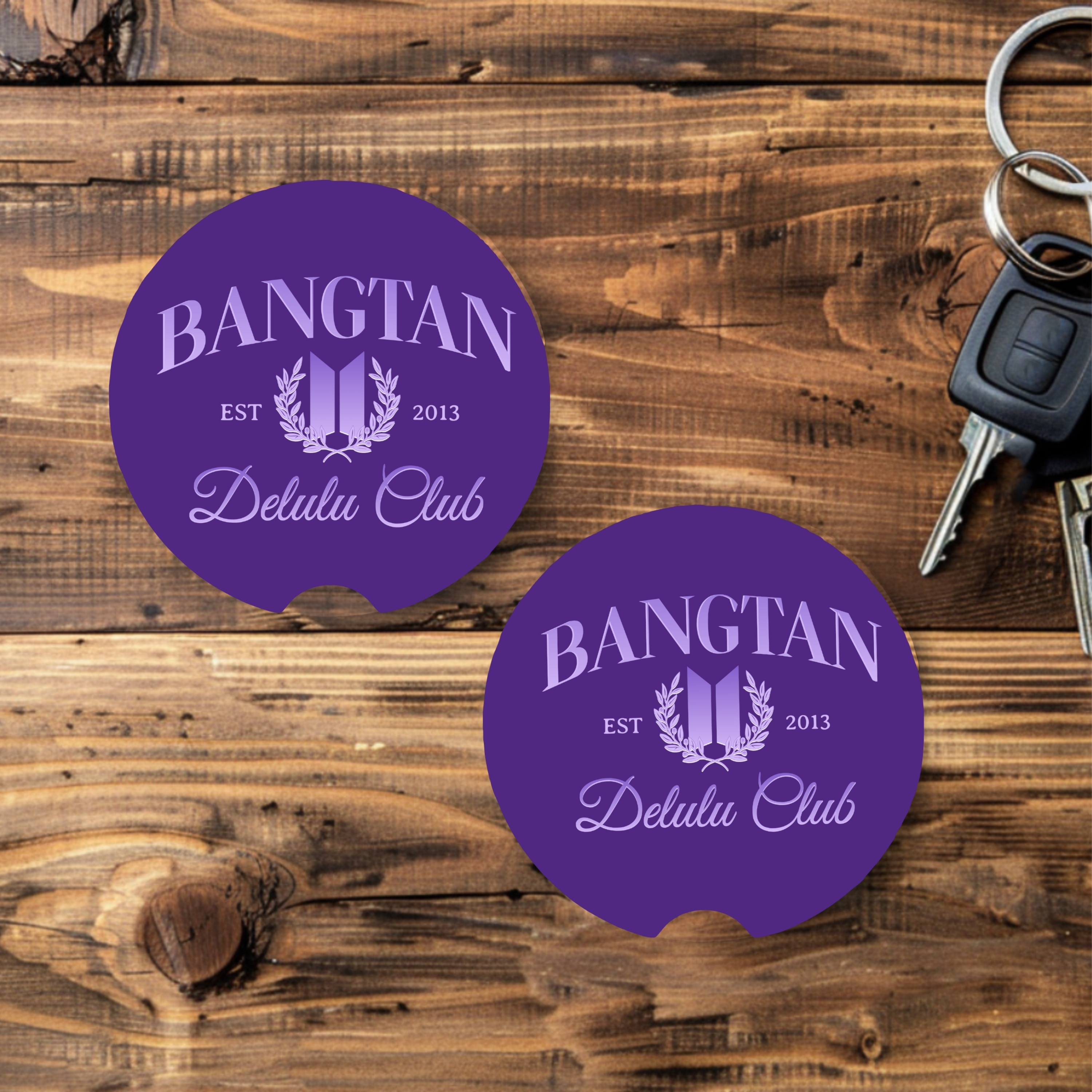 Bangtan Soapstone Car Coaster, Designed for ARMY by ARMY product thumbnail image Bangtan Soapstone Car Coaster, Designed for ARMY by ARMY product thumbnail image