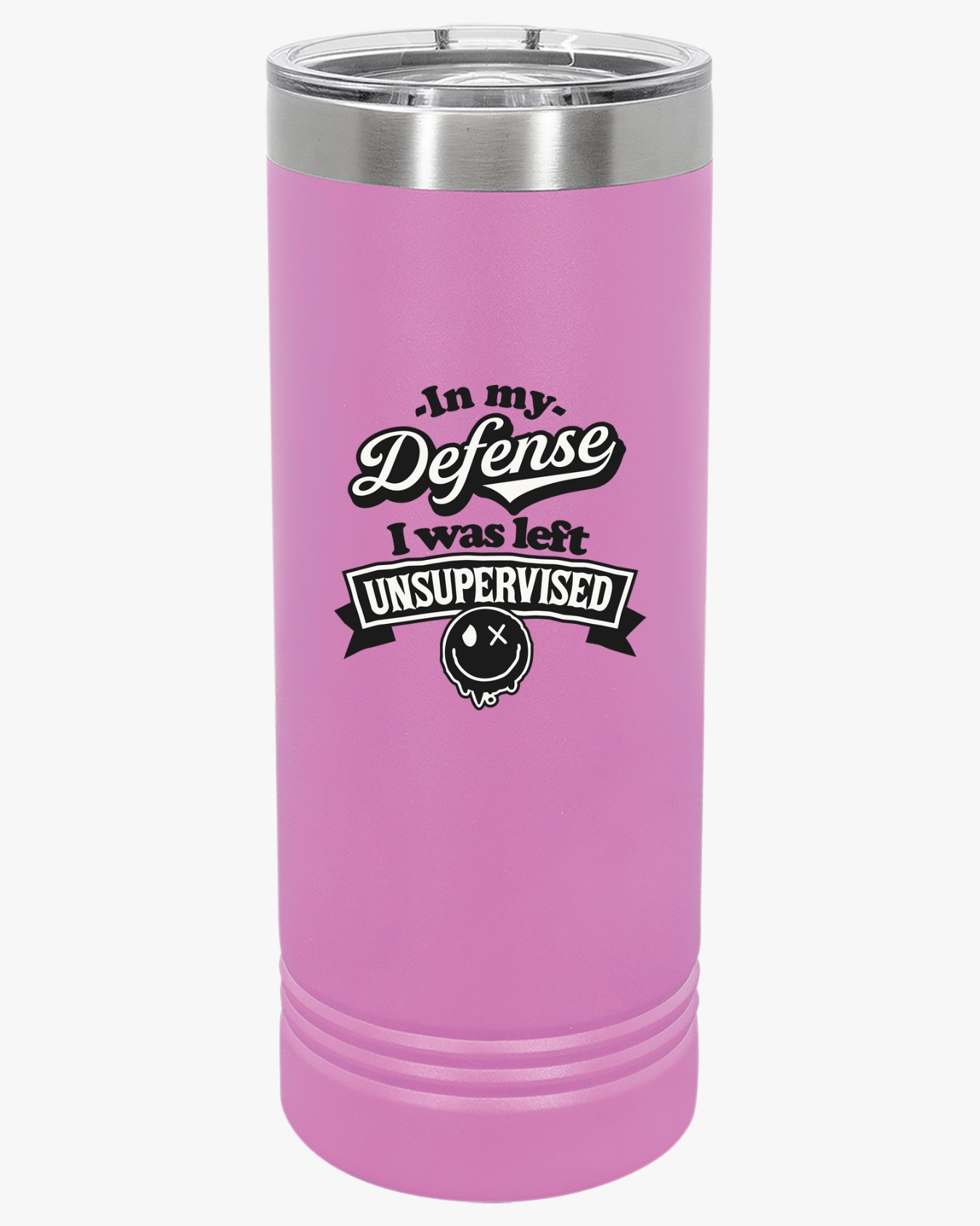 Funny Skinny Tumbler 22oz - In My Defense I was left unsupervised Funny Skinny Tumbler 22oz - In My Defense I was left unsupervised
