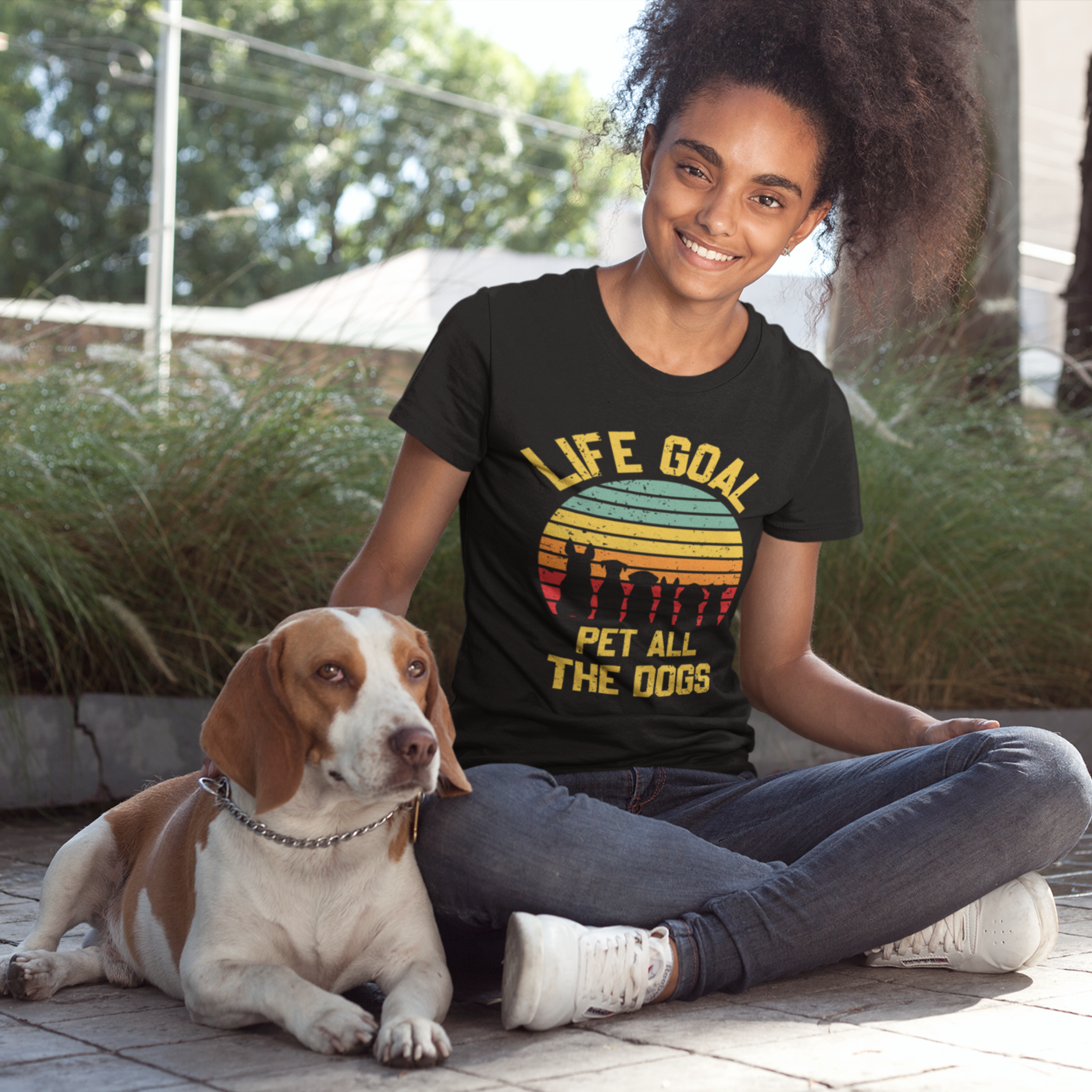 Life Goal Unisex Softstyle T-Shirt - Fun Pet Lover Tee Life Goal Unisex Softstyle T-Shirt - Fun Pet Lover Tee