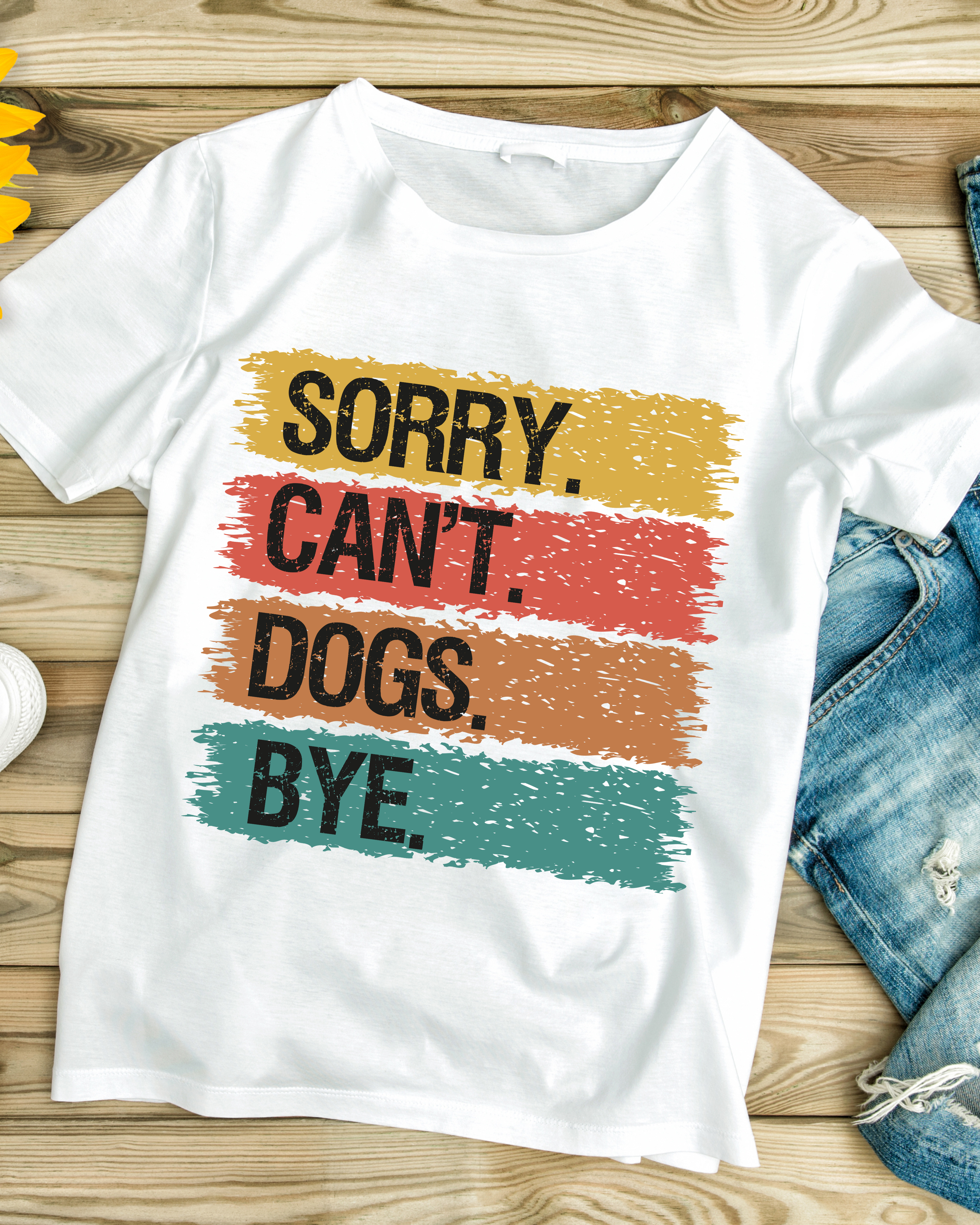 Sorry. Can't. Dogs. Bye. Unisex Softstyle T-Shirt - Fun Pet Lover Tee product thumbnail image Sorry. Can't. Dogs. Bye. Unisex Softstyle T-Shirt - Fun Pet Lover Tee product thumbnail image