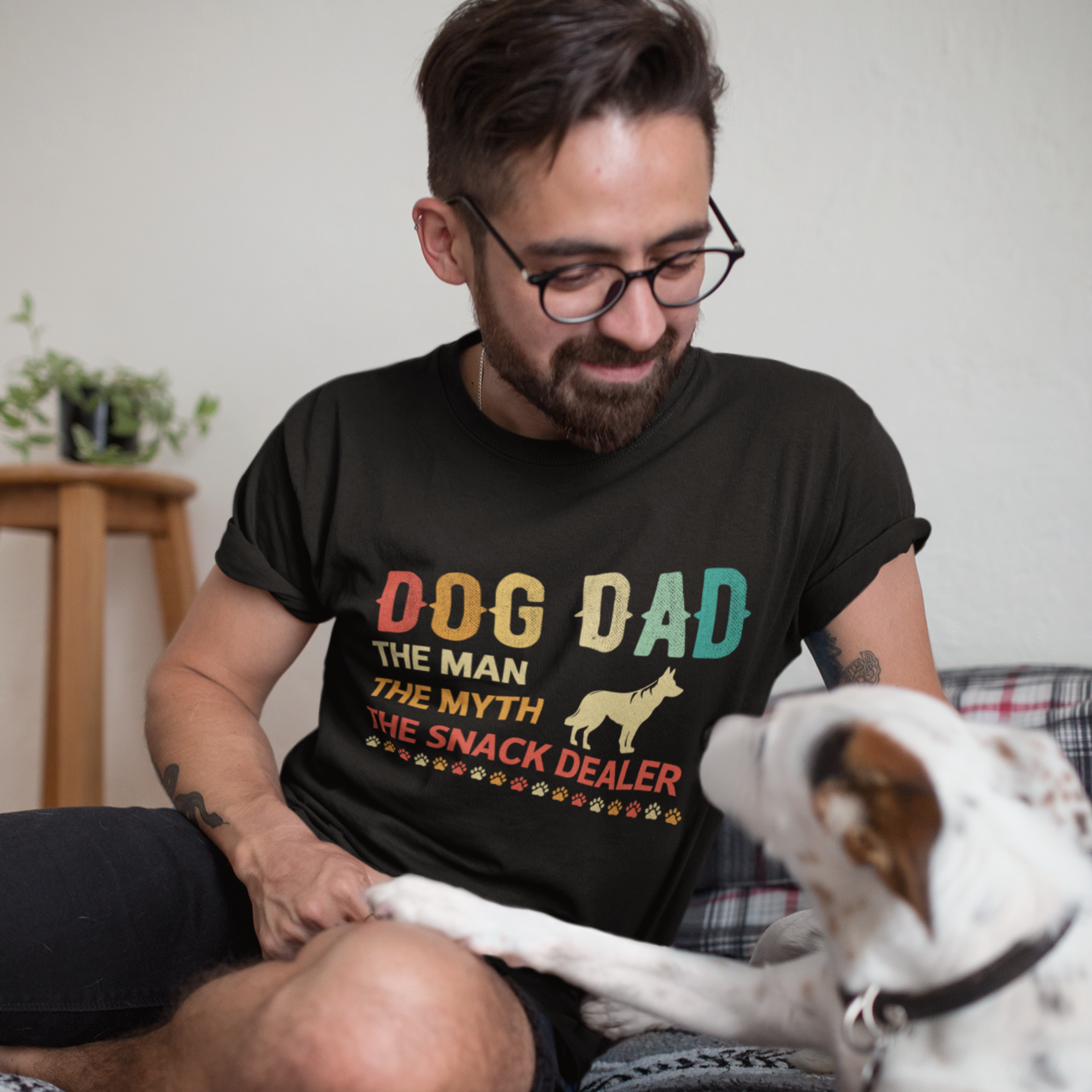 Dog Dad Softstyle T-Shirt - Fun Pet Lover Tee for Men product thumbnail image