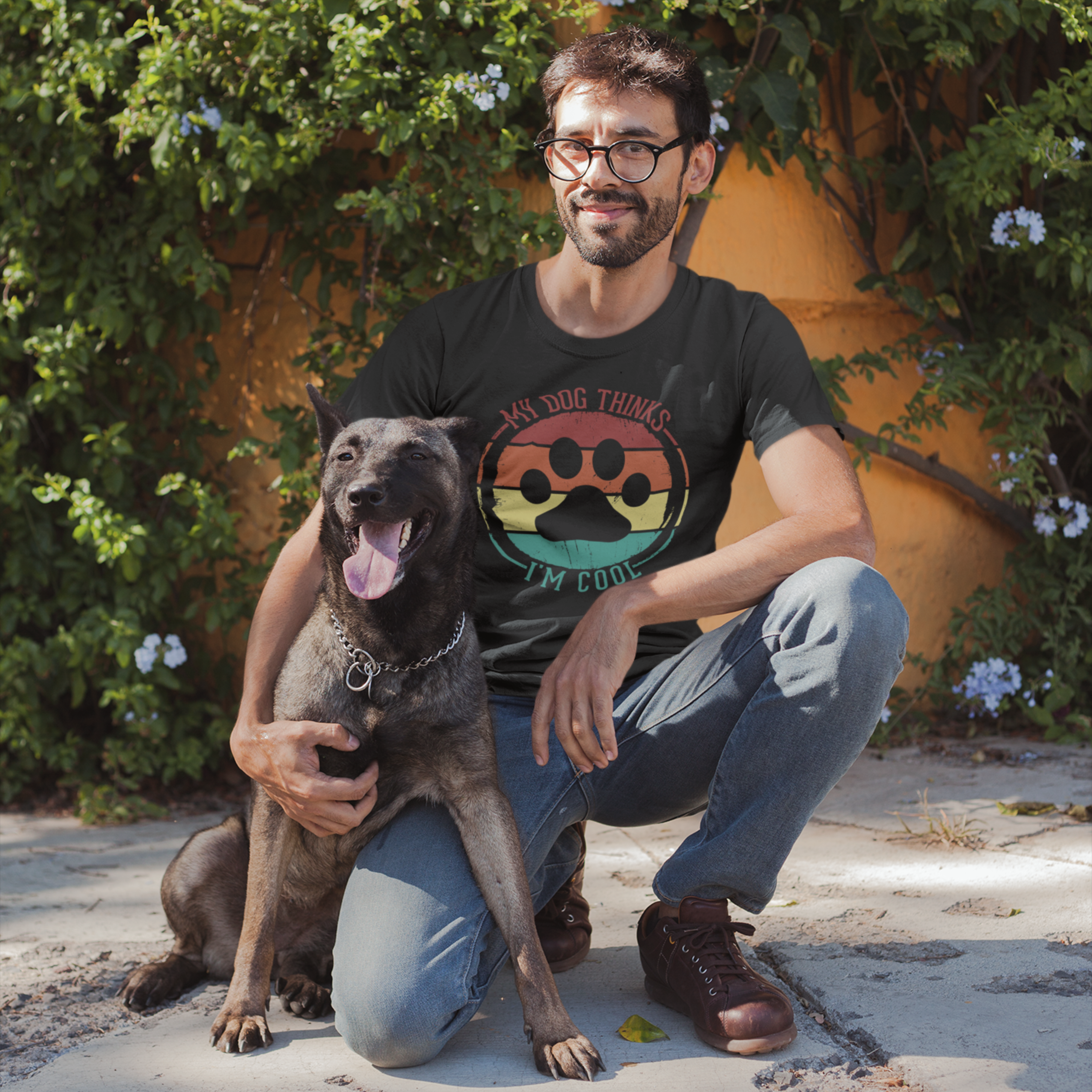 My Dog Thinks I'm Cool Unisex Softstyle T-Shirt - Fun Pet Lover Tee My Dog Thinks I'm Cool Unisex Softstyle T-Shirt - Fun Pet Lover Tee