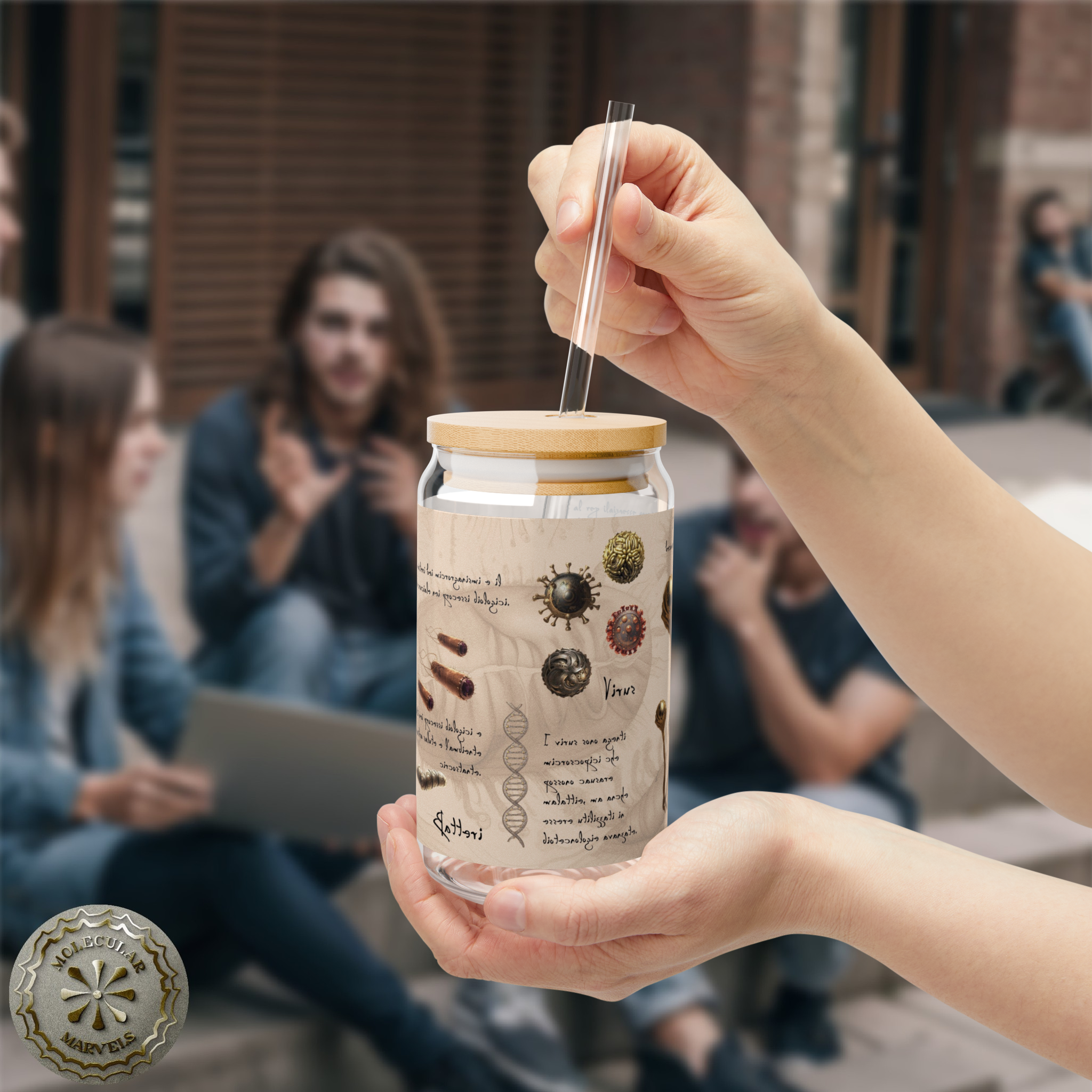 Microbiology Sipper Glass, 16oz, Science Lover Gift - Bacteria- Microbiologist- researcher style- Science gift -science sipper glass product thumbnail image Microbiology Sipper Glass, 16oz, Science Lover Gift - Bacteria- Microbiologist- researcher style- Science gift -science sipper glass product thumbnail image