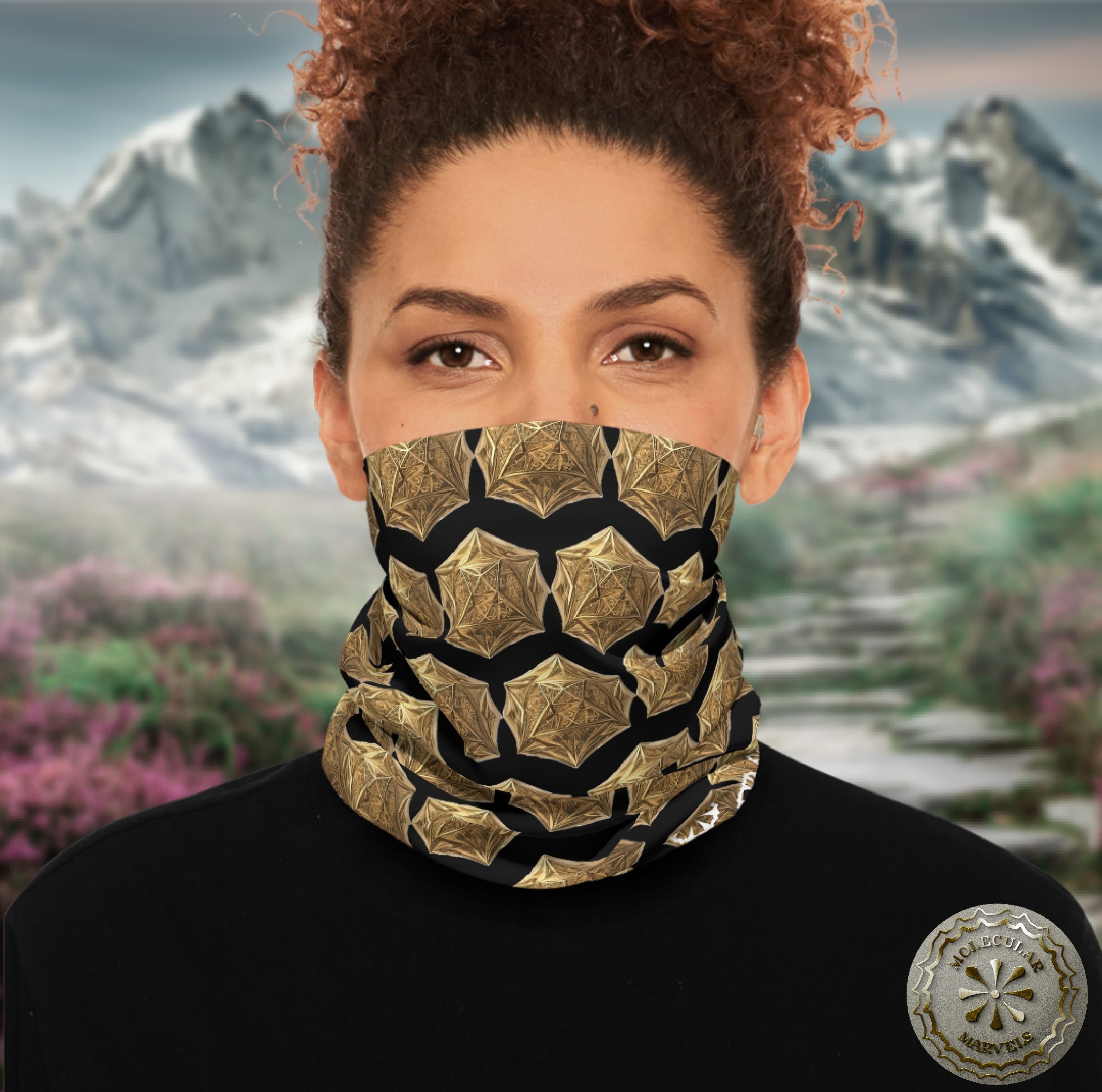 UPF 50+ Nanotechnology Lightweight Neck Gaiter - Science Lover Gift - Nanogold A - Gold nanoparticles - nanomaterials- science style UPF 50+ Nanotechnology Lightweight Neck Gaiter - Science Lover Gift - Nanogold A - Gold nanoparticles - nanomaterials- science style