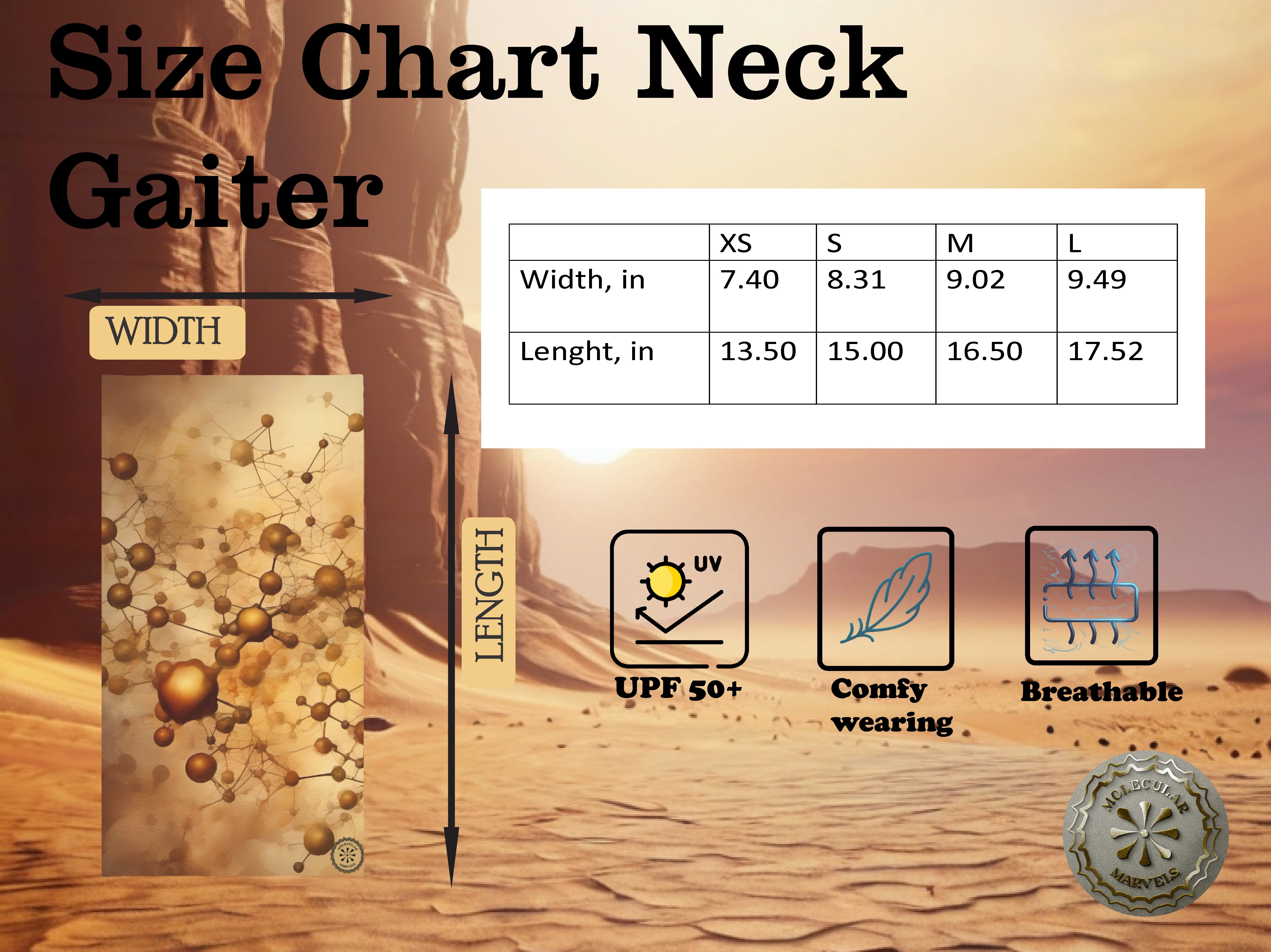 UPF 50+ Nanotechnology Lightweight Neck Gaiter - Science Lover Gift - Nanogold A - Gold nanoparticles - nanomaterials- science style product thumbnail image UPF 50+ Nanotechnology Lightweight Neck Gaiter - Science Lover Gift - Nanogold A - Gold nanoparticles - nanomaterials- science style product thumbnail image