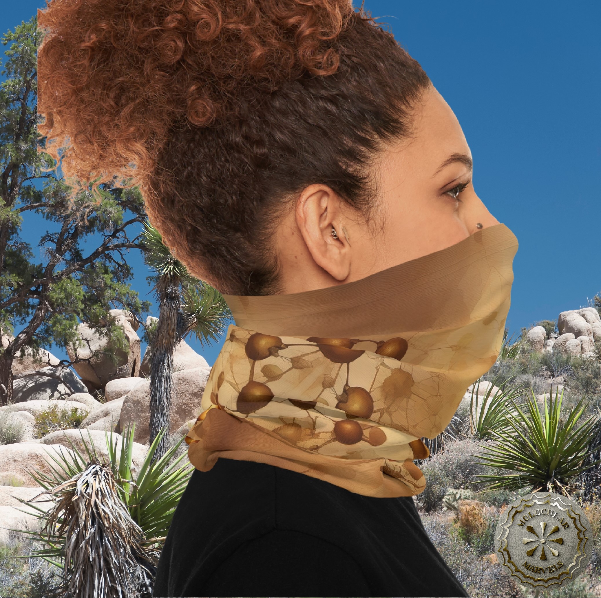 UPF 50+ Molecular Renaissance style Lightweight Neck Gaiter- Biotechnology Gift- molecular biology style- science design - science vibes product thumbnail image UPF 50+ Molecular Renaissance style Lightweight Neck Gaiter- Biotechnology Gift- molecular biology style- science design - science vibes product thumbnail image