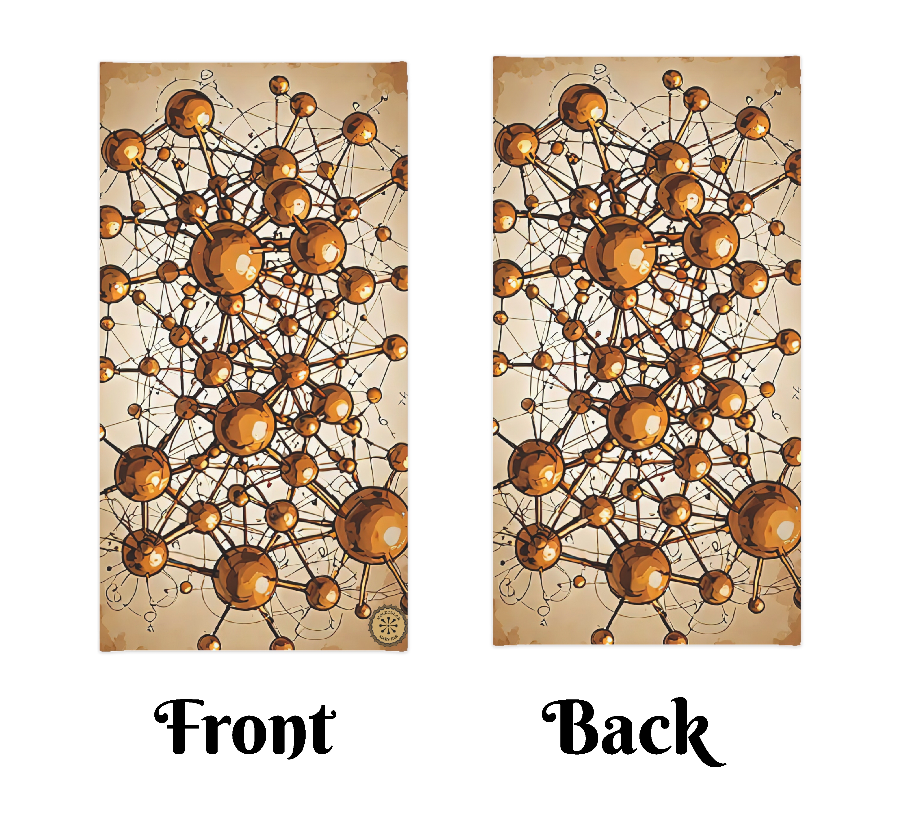 UPF 50+ Molecular ocre Lightweight Neck Gaiter- Biotechnology Gift- molecular biology style- science design - science vibes - atoms product thumbnail image UPF 50+ Molecular ocre Lightweight Neck Gaiter- Biotechnology Gift- molecular biology style- science design - science vibes - atoms product thumbnail image