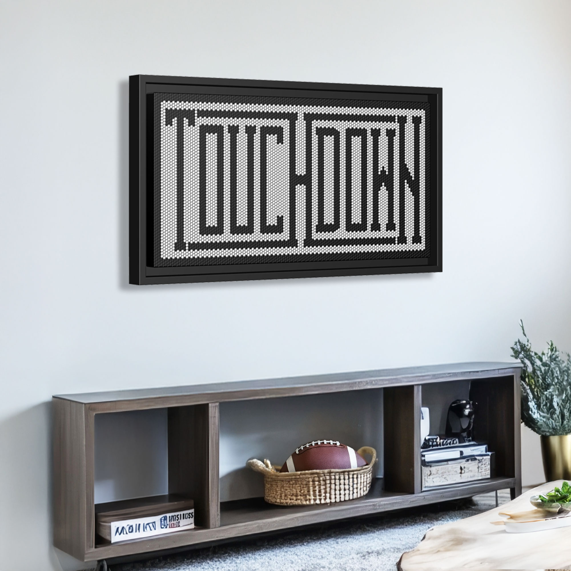 TOUCHDOWN "Tile" Framed Canvas Art TOUCHDOWN "Tile" Framed Canvas Art
