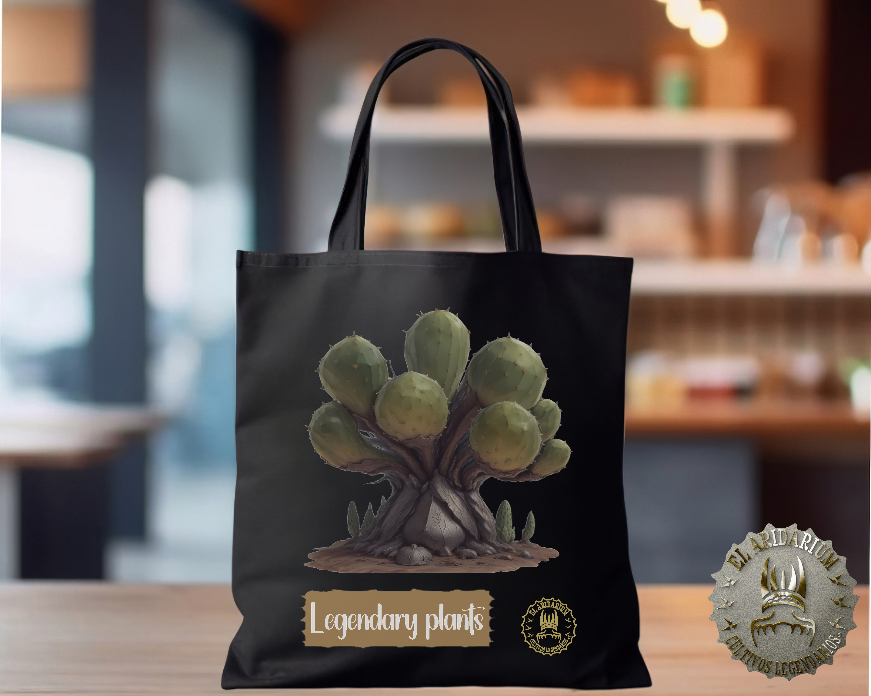Chic Cotton Canvas Tote Bag- one side printed: Arid Zone Plant Designs, Durable Material, Eco-Friendly - Perfect for Everyday Carry! product thumbnail image Chic Cotton Canvas Tote Bag- one side printed: Arid Zone Plant Designs, Durable Material, Eco-Friendly - Perfect for Everyday Carry! product thumbnail image
