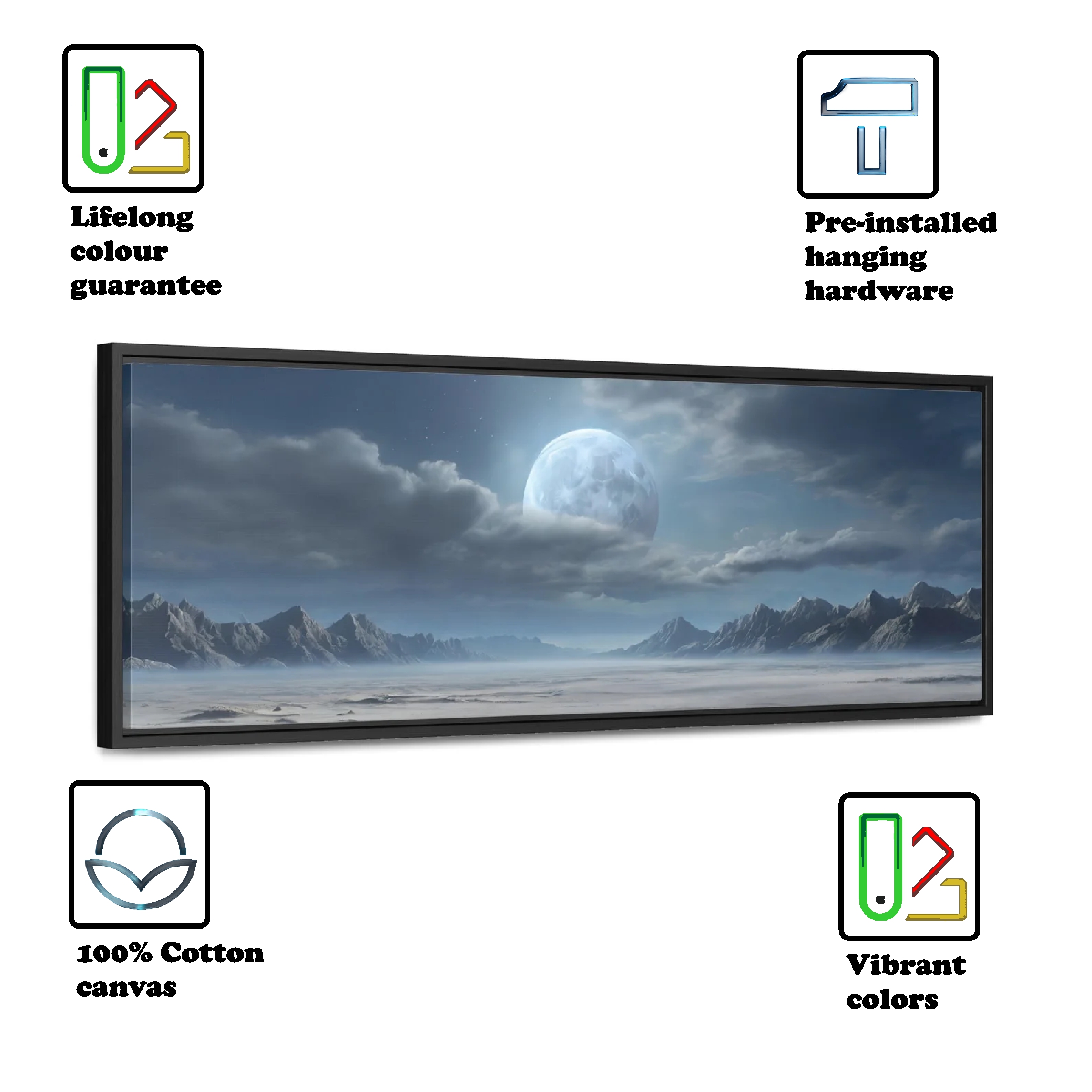 Otherworldly fantasy Alien desertic landscape- Gallery Canvas Wraps, Horizontal Frame- desertic planet, cosmic desert, fantastical landscape product thumbnail image Otherworldly fantasy Alien desertic landscape- Gallery Canvas Wraps, Horizontal Frame- desertic planet, cosmic desert, fantastical landscape product thumbnail image