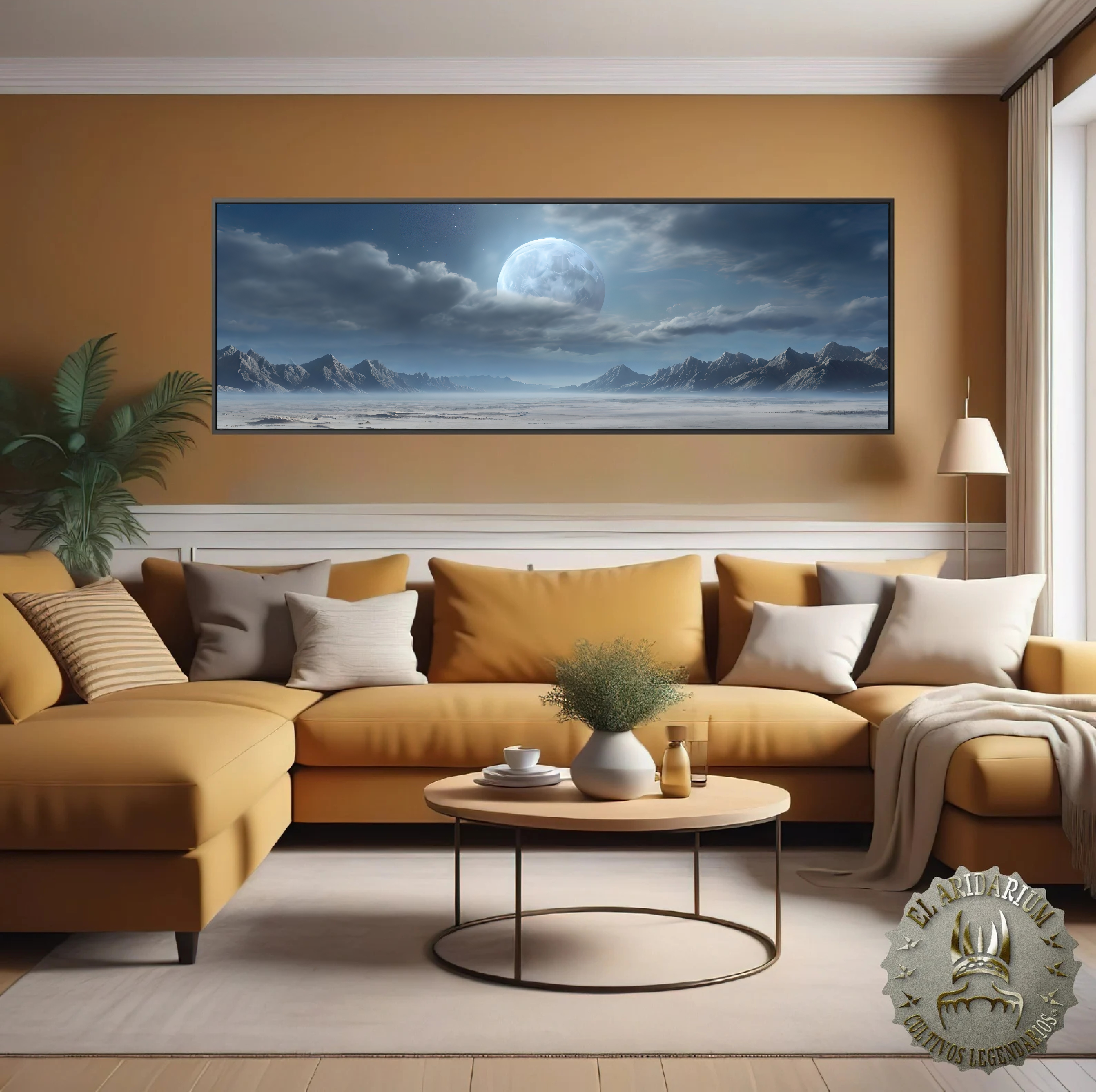 Otherworldly fantasy Alien desertic landscape- Gallery Canvas Wraps, Horizontal Frame- desertic planet, cosmic desert, fantastical landscape