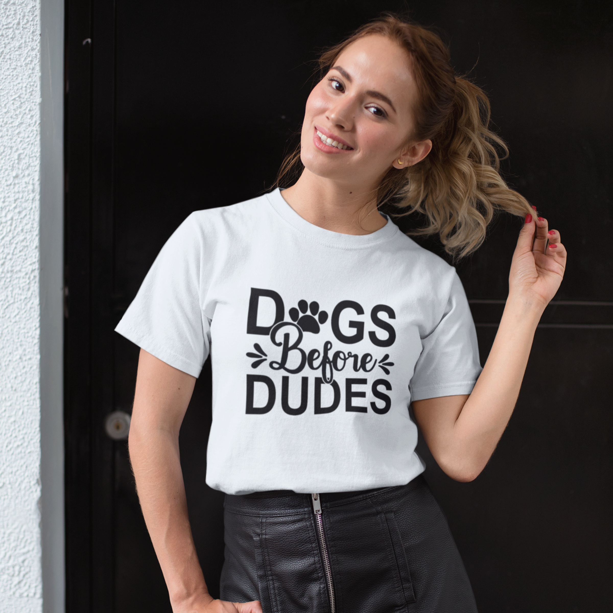 Dogs Before Dudes - Dog Lover Softstyle T-Shirt for Women Dogs Before Dudes - Dog Lover Softstyle T-Shirt for Women