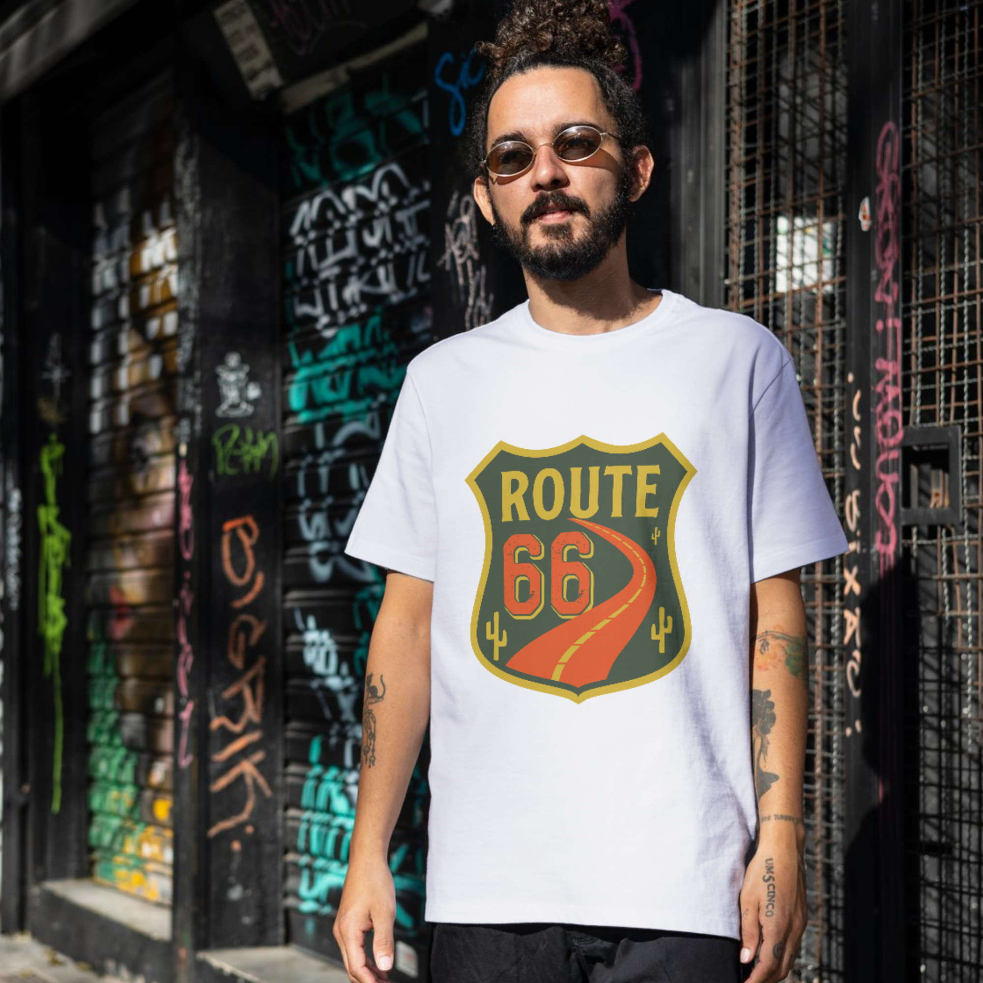 Vintage Route 66 Road Trip Adventure T-Shirt – Classic USA Highway Travel Tee