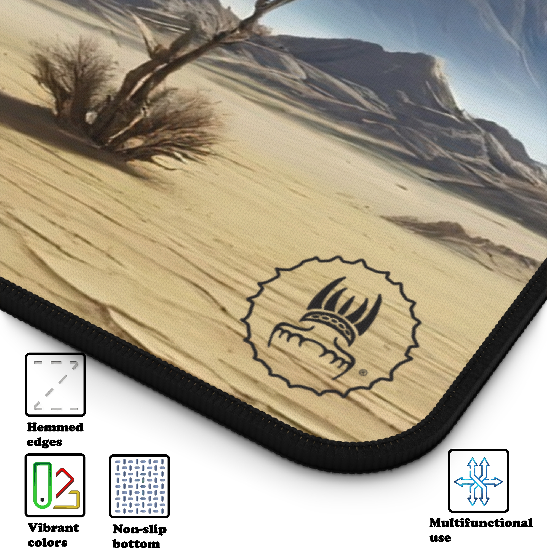 Desk Mat Otherworldly fantasy, Alien desertic landscape- desertic planet, cosmic desert, fantastical landscape product thumbnail image Desk Mat Otherworldly fantasy, Alien desertic landscape- desertic planet, cosmic desert, fantastical landscape product thumbnail image