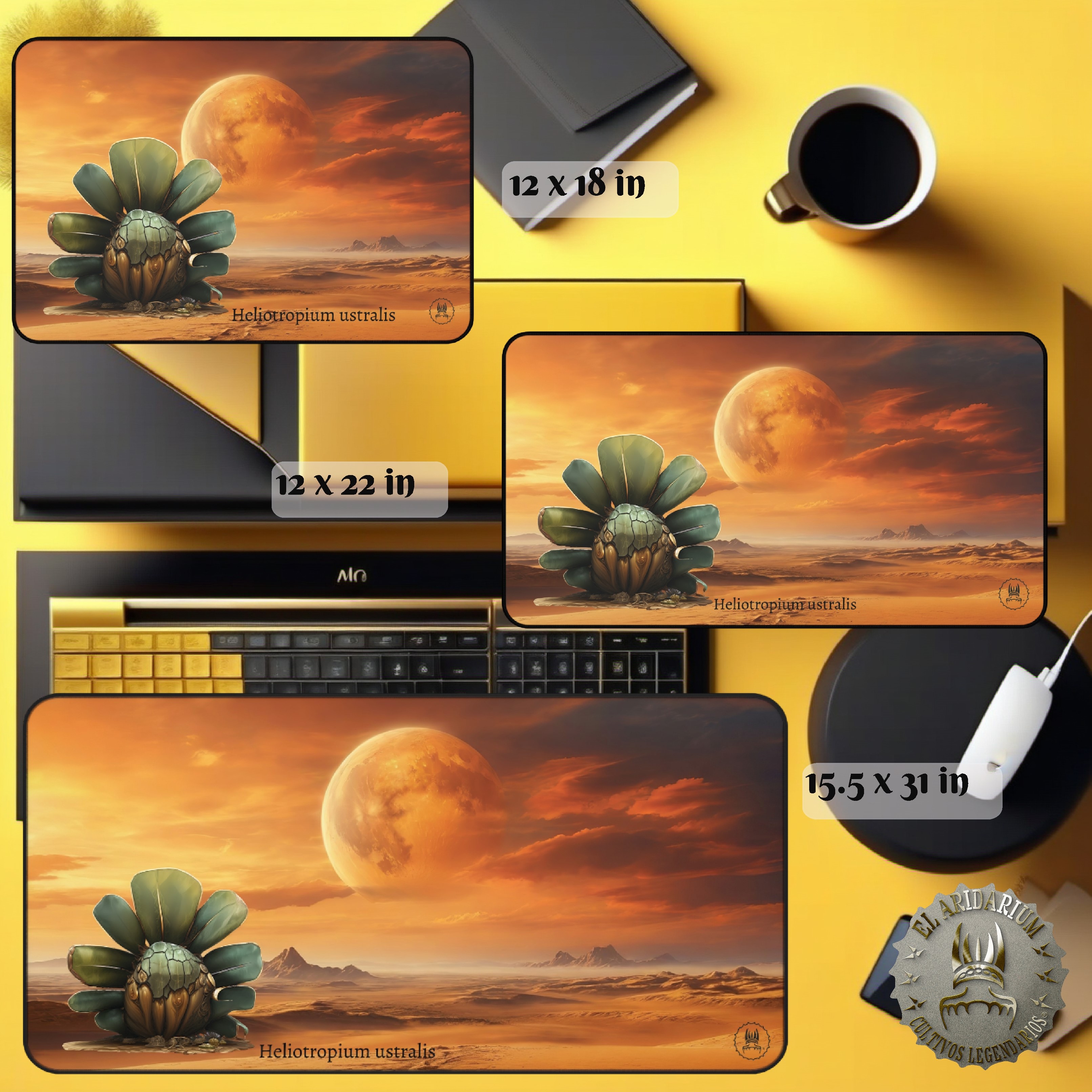 Desk Mat Otherworldly fantasy plants, Alien desertic landscape- desertic planet, cosmic desert, fantastical landscape, alien arid plants product thumbnail image Desk Mat Otherworldly fantasy plants, Alien desertic landscape- desertic planet, cosmic desert, fantastical landscape, alien arid plants product thumbnail image