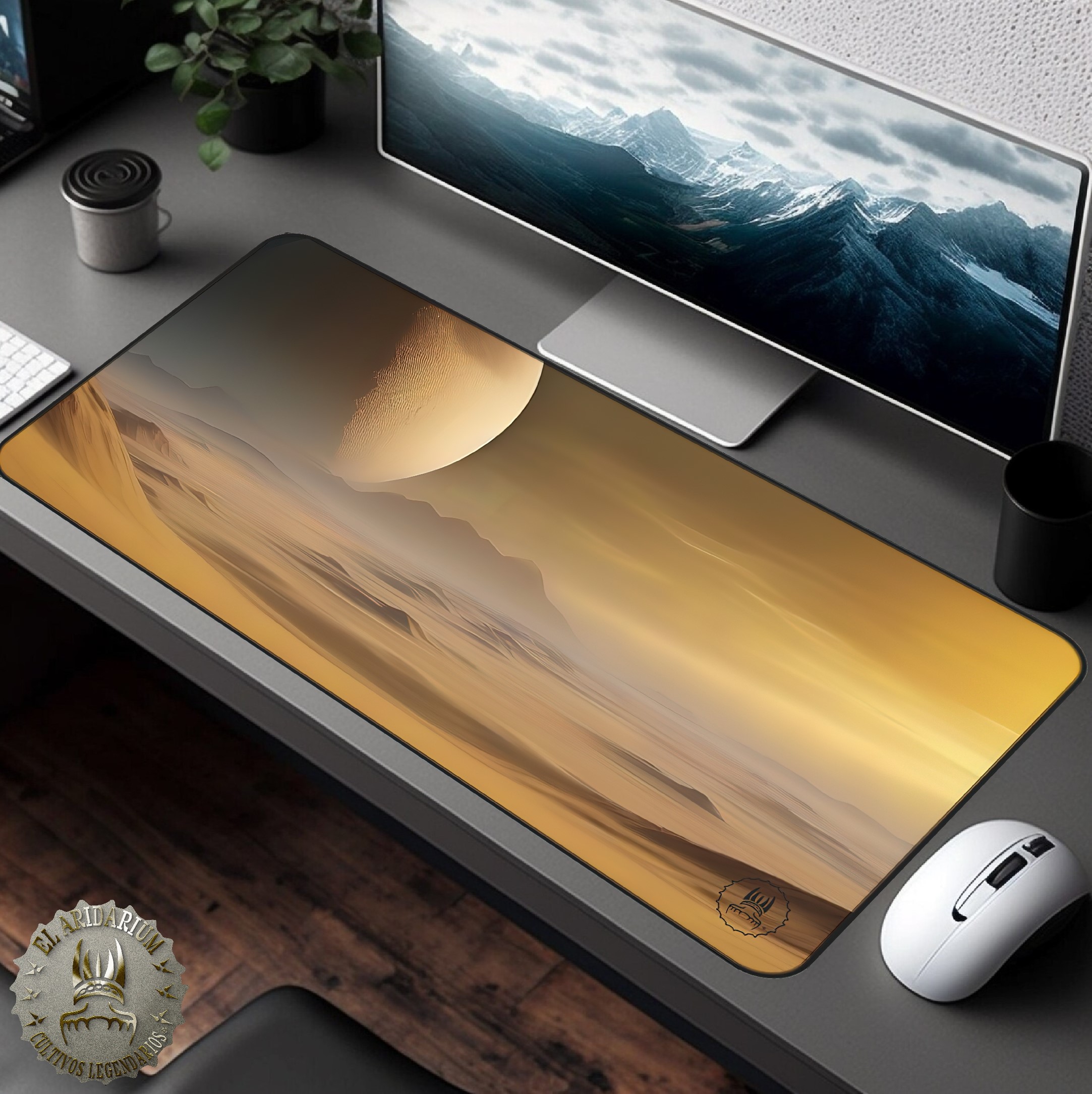 Desk Mat Otherworldly fantasy, Alien desertic landscape- desertic planet, cosmic desert, fantastical landscape Desk Mat Otherworldly fantasy, Alien desertic landscape- desertic planet, cosmic desert, fantastical landscape