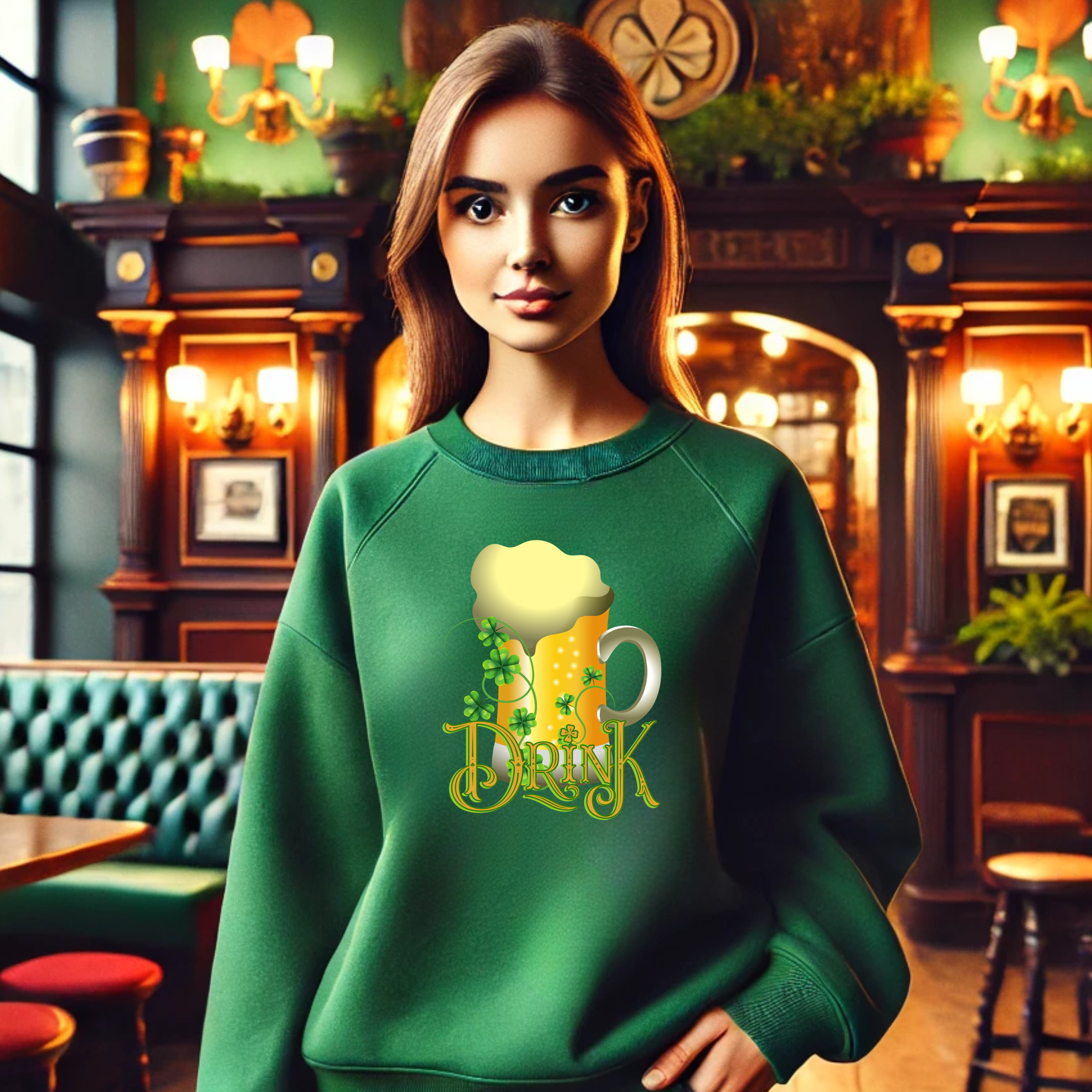 St. Patrick's Day Beer Mug Crewneck Sweatshirt - Unisex Heavy Blend™ product thumbnail image