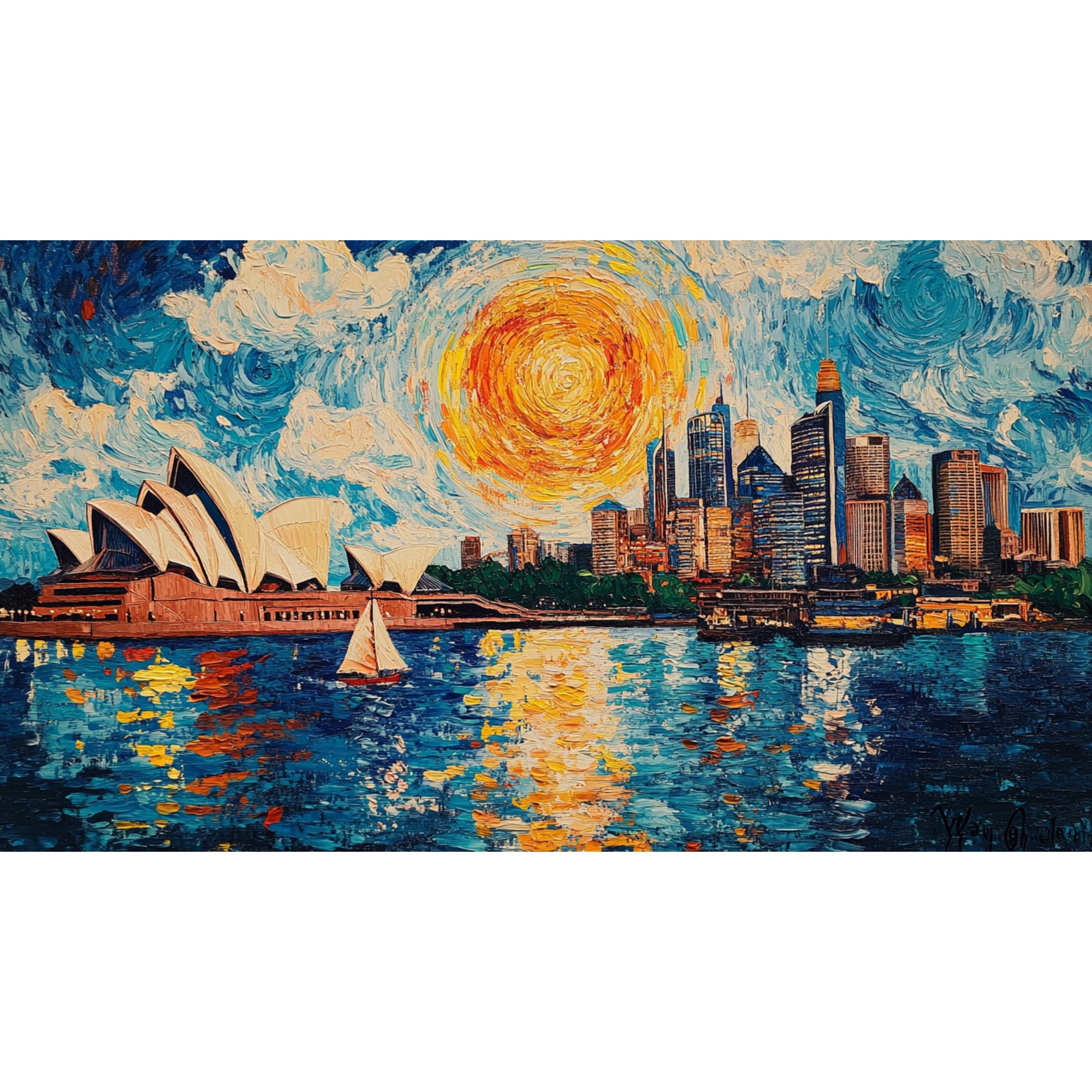 AU 11oz Mug - Sydney Harbour Van Gogh-inspired Cityscape Design Ceramic Coffee Cup product thumbnail image AU 11oz Mug - Sydney Harbour Van Gogh-inspired Cityscape Design Ceramic Coffee Cup product thumbnail image