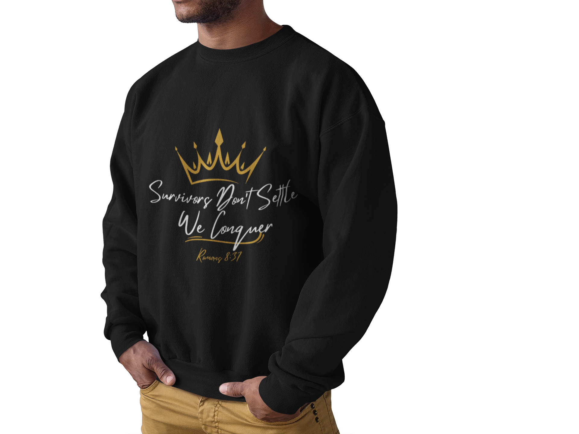 Survivors Conquer Unisex Sweatshirt product thumbnail image Survivors Conquer Unisex Sweatshirt product thumbnail image