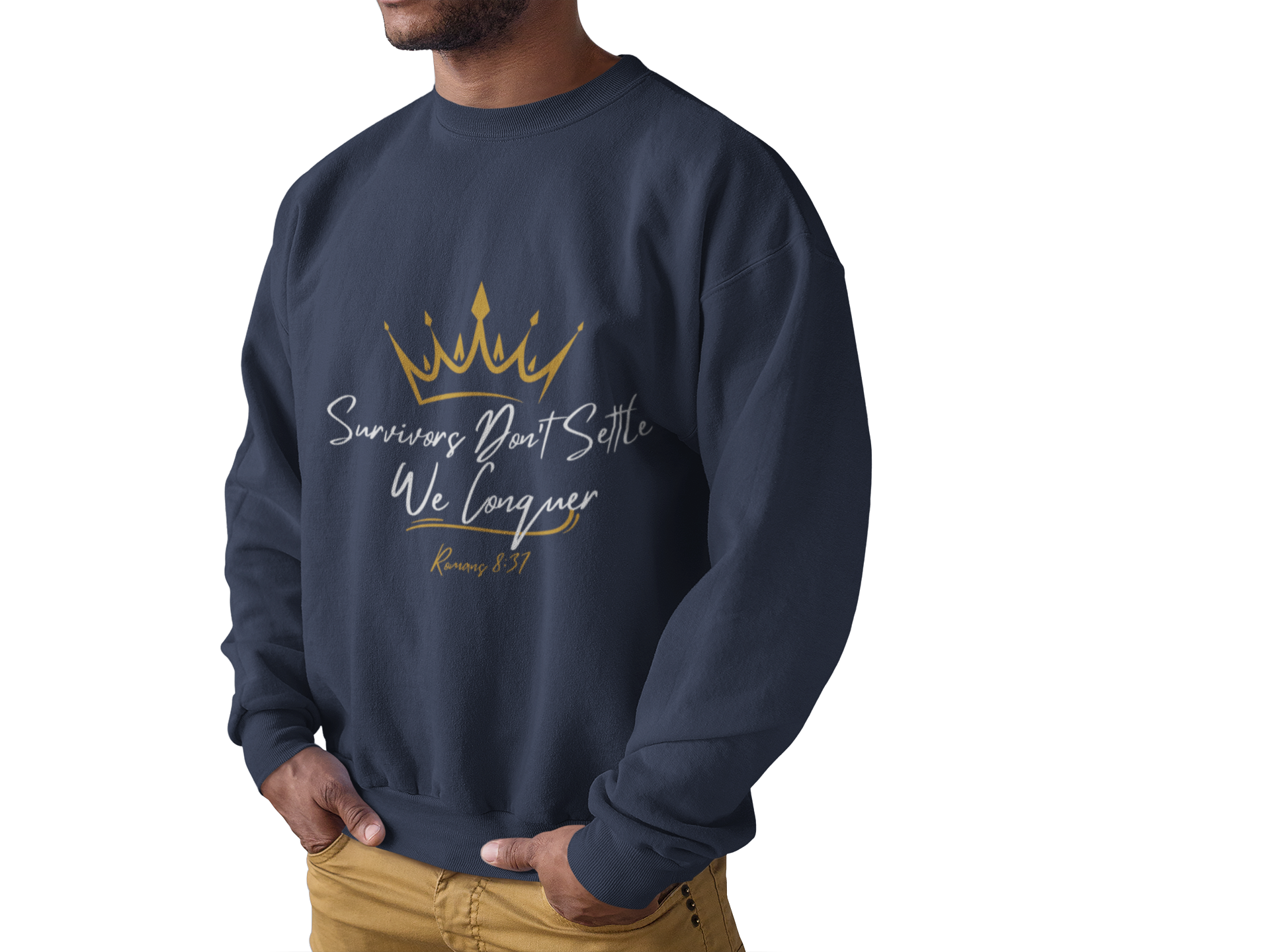 Survivors Conquer Unisex Sweatshirt product thumbnail image Survivors Conquer Unisex Sweatshirt product thumbnail image