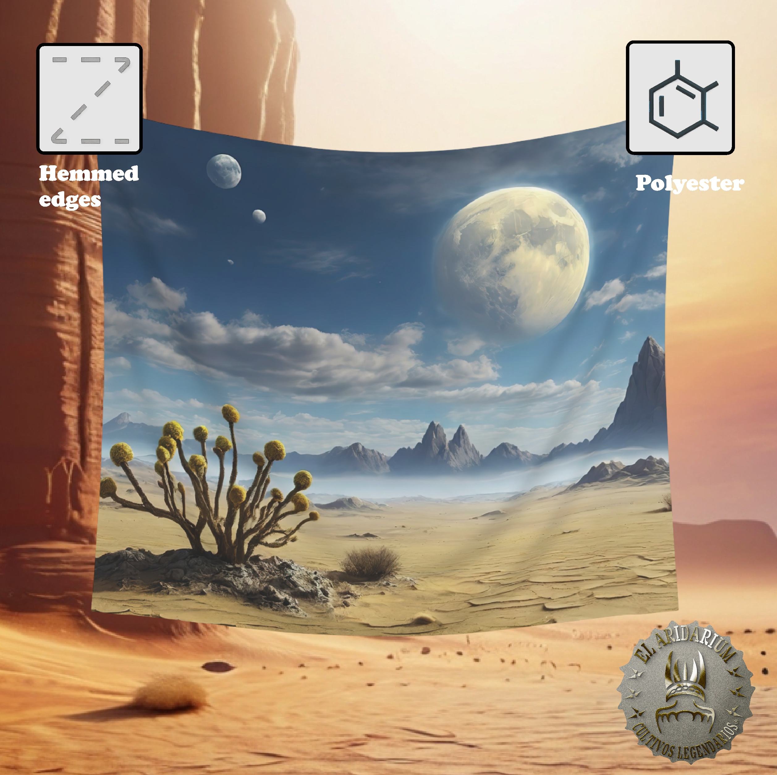 Alien Oasis: Tapestry of Extraterrestrial Flora in a Semi-Arid World, Indoor Wall Tapestries AridPlant W product thumbnail image Alien Oasis: Tapestry of Extraterrestrial Flora in a Semi-Arid World, Indoor Wall Tapestries AridPlant W product thumbnail image