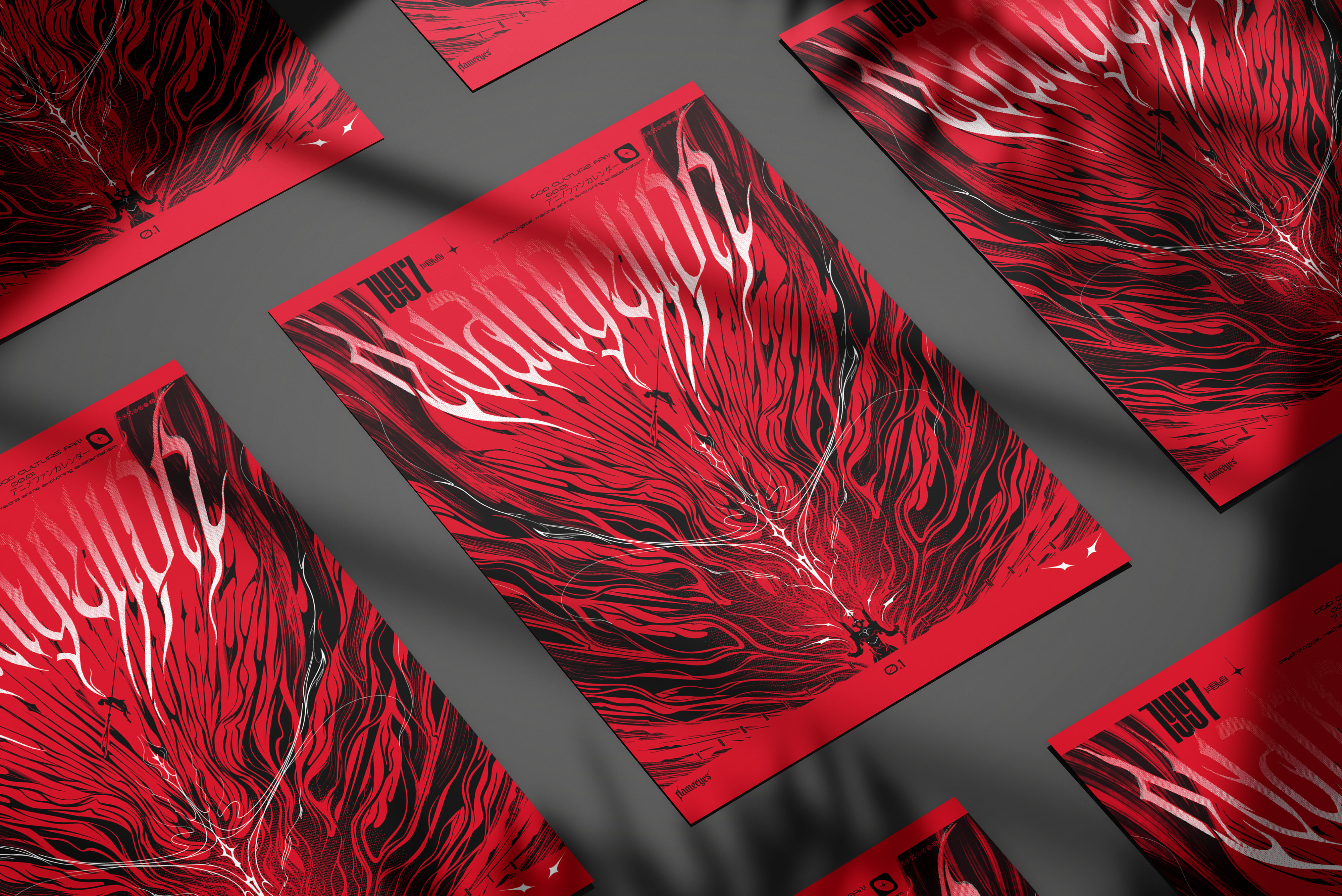 FLAMEEYES EVA RED Poster product thumbnail image FLAMEEYES EVA RED Poster product thumbnail image