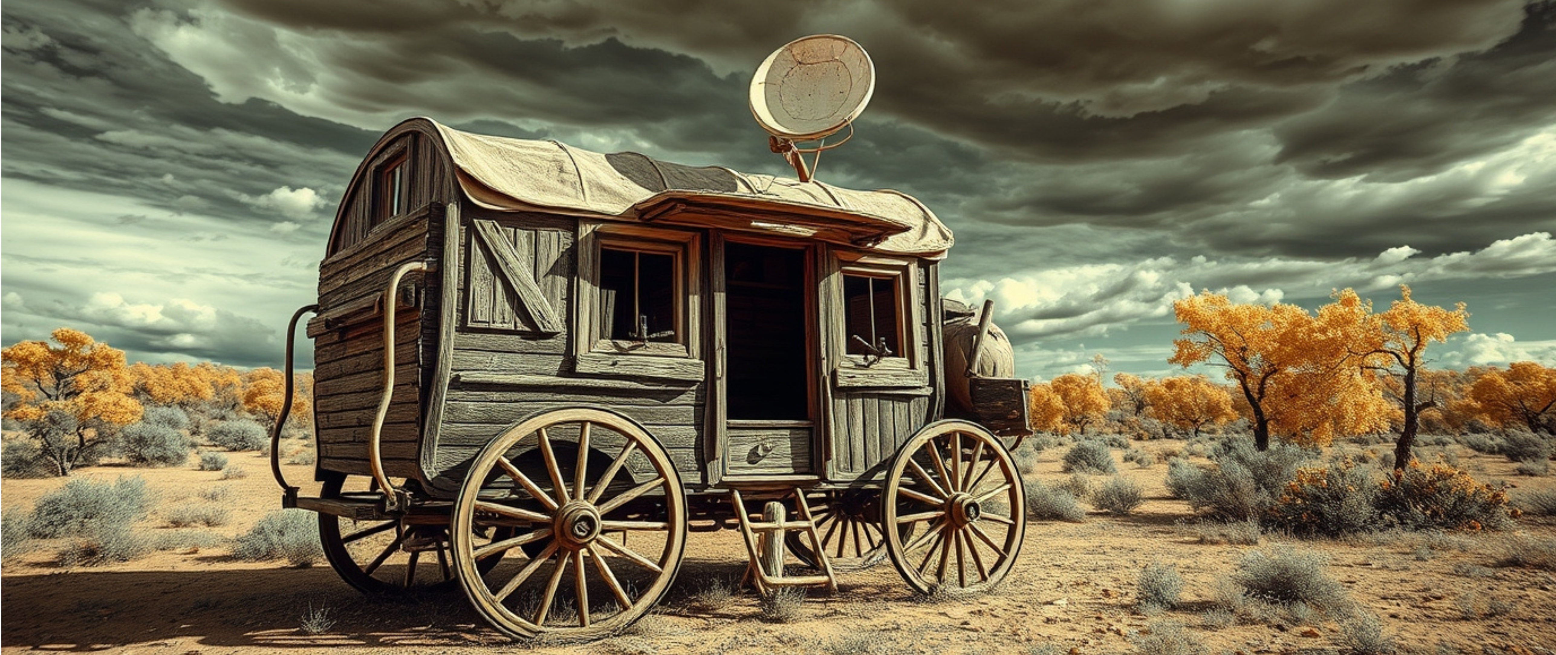 AU 11oz Mug - Rustic Desert Wagon Caravan Lost in Time Ceramic Coffee/Tea Cup