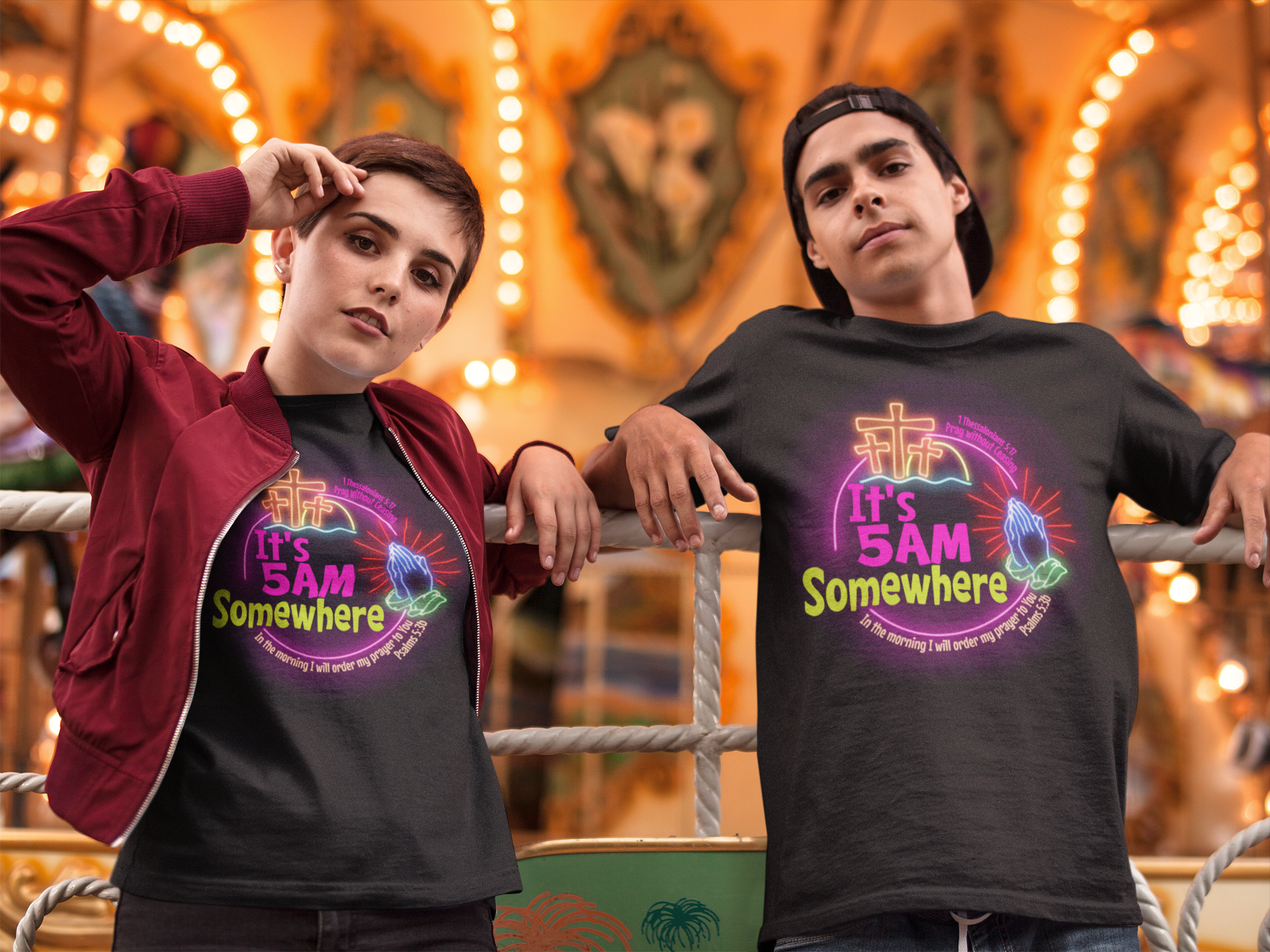 #I5AMSW - It's 5AM Somewhere - Psalms 5:3 - Pray without Ceasing - Dark Shirt - Christian TShirt - Unisex Short Sleeve Jersey Shirt #I5AMSW - It's 5AM Somewhere - Psalms 5:3 - Pray without Ceasing - Dark Shirt - Christian TShirt - Unisex Short Sleeve Jersey Shirt