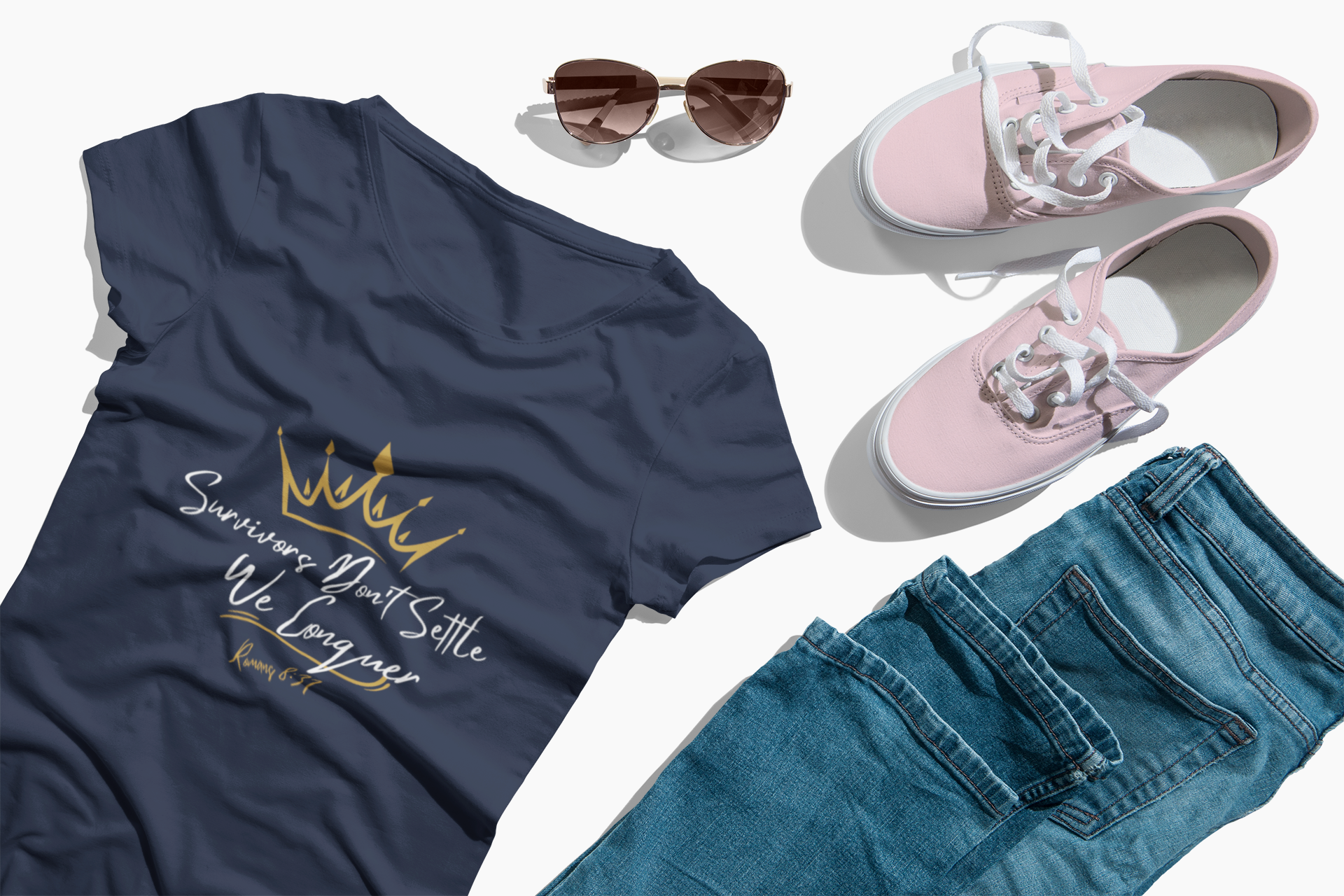 Survivors Conquer Women’s Shirt product thumbnail image Survivors Conquer Women’s Shirt product thumbnail image